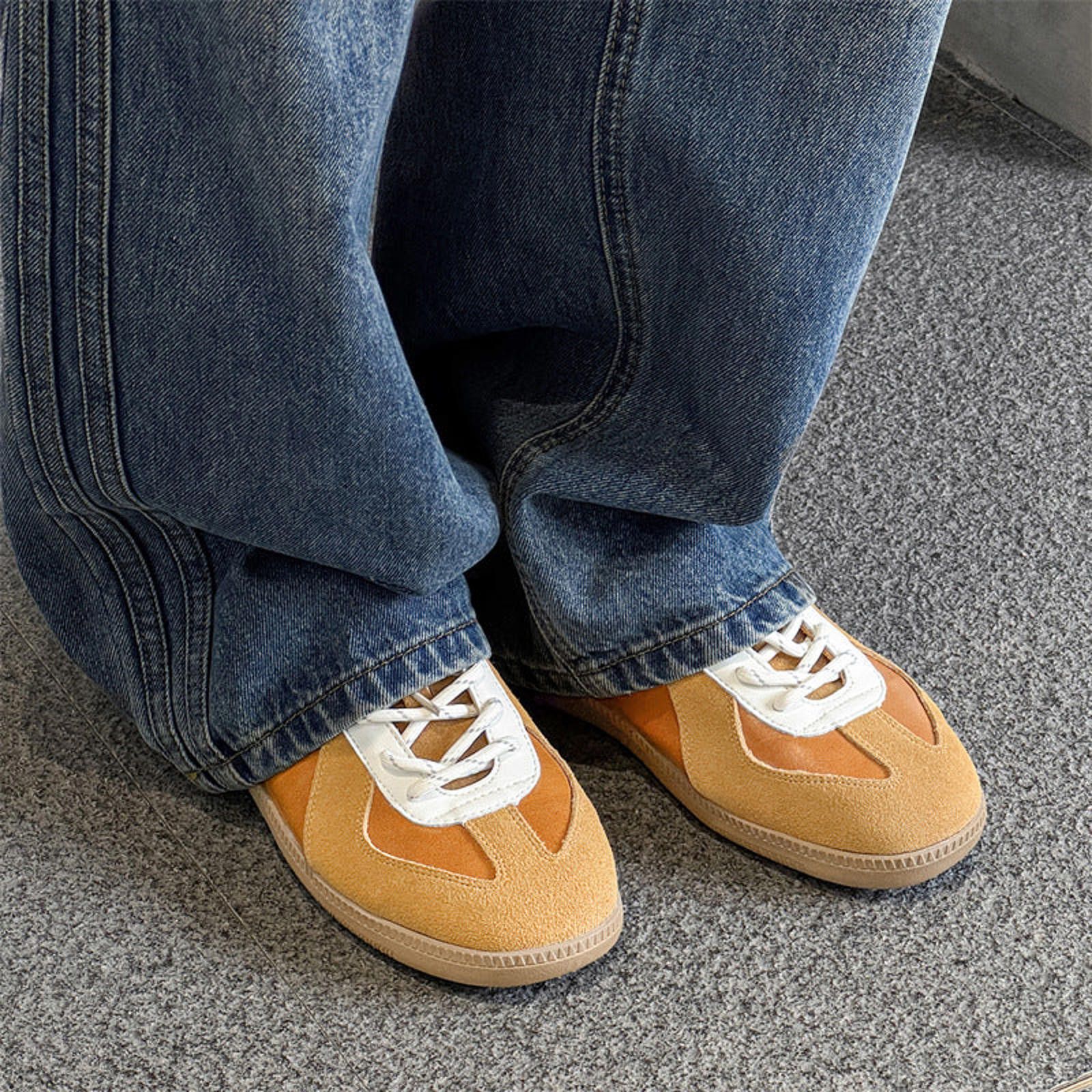 Vintage Contrast Panel Lace-Up Retro Trainers Size US 8 / EU 41 - 9 Thumbnail