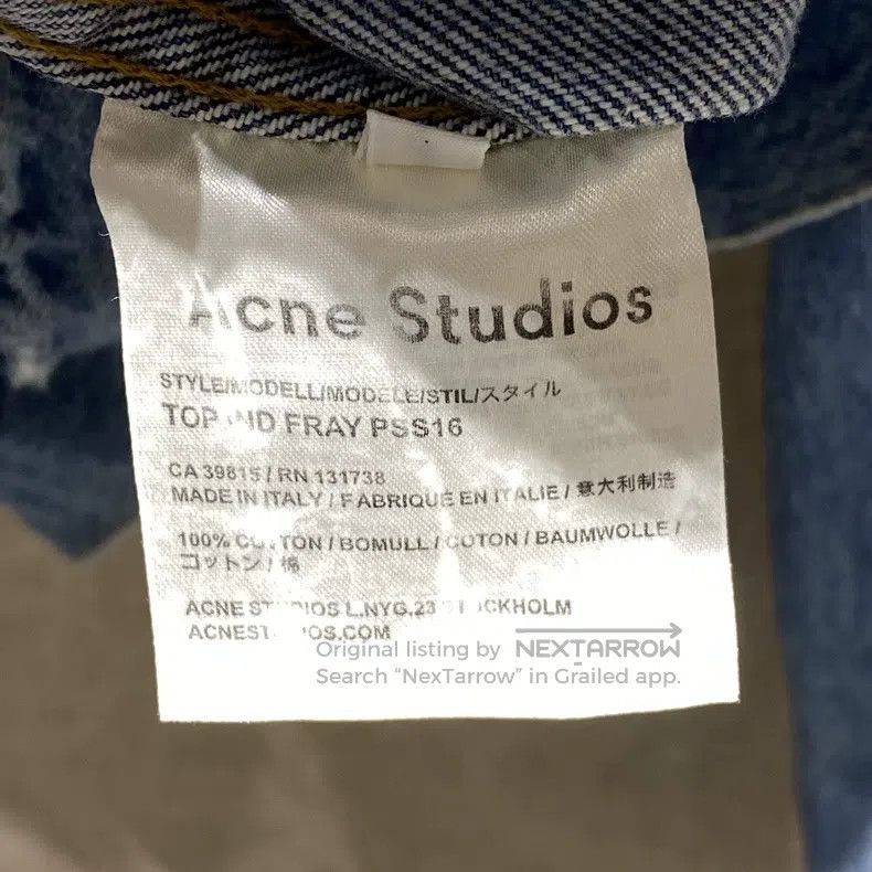 Acne Studios Acne Studios Washed Blue Denim Jacket Size XXS / US 00 / IT 34 - 4 Thumbnail