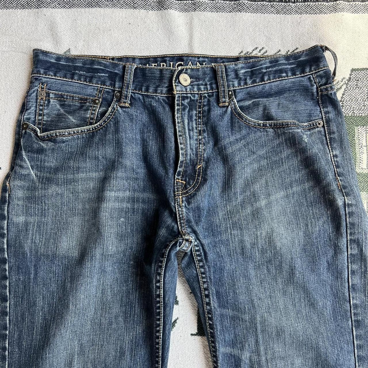 Vintage Vintage 2000s/Y2K Baggy Grunge Dark wash Workwear Style Denim Jeans! Size US 35 - 6 Thumbnail