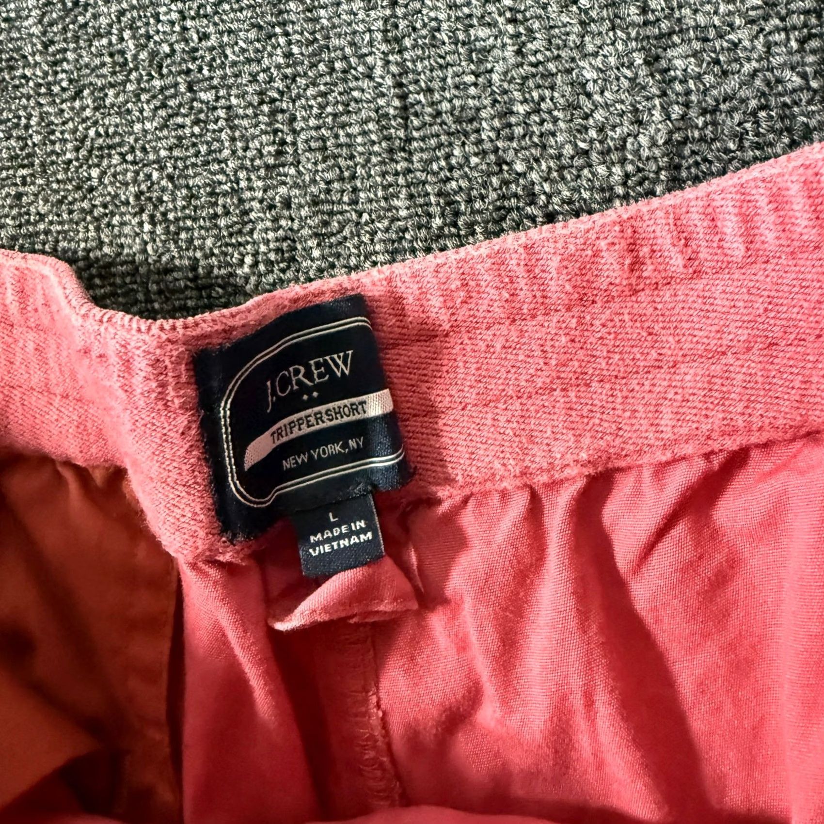 J.Crew VINTAGE J.CREW Tripper Coastal Preppy Beach Salmon 7" Short Men Large Red/Chino Mens Regular A-Grade Size US 33 - 3 Thumbnail