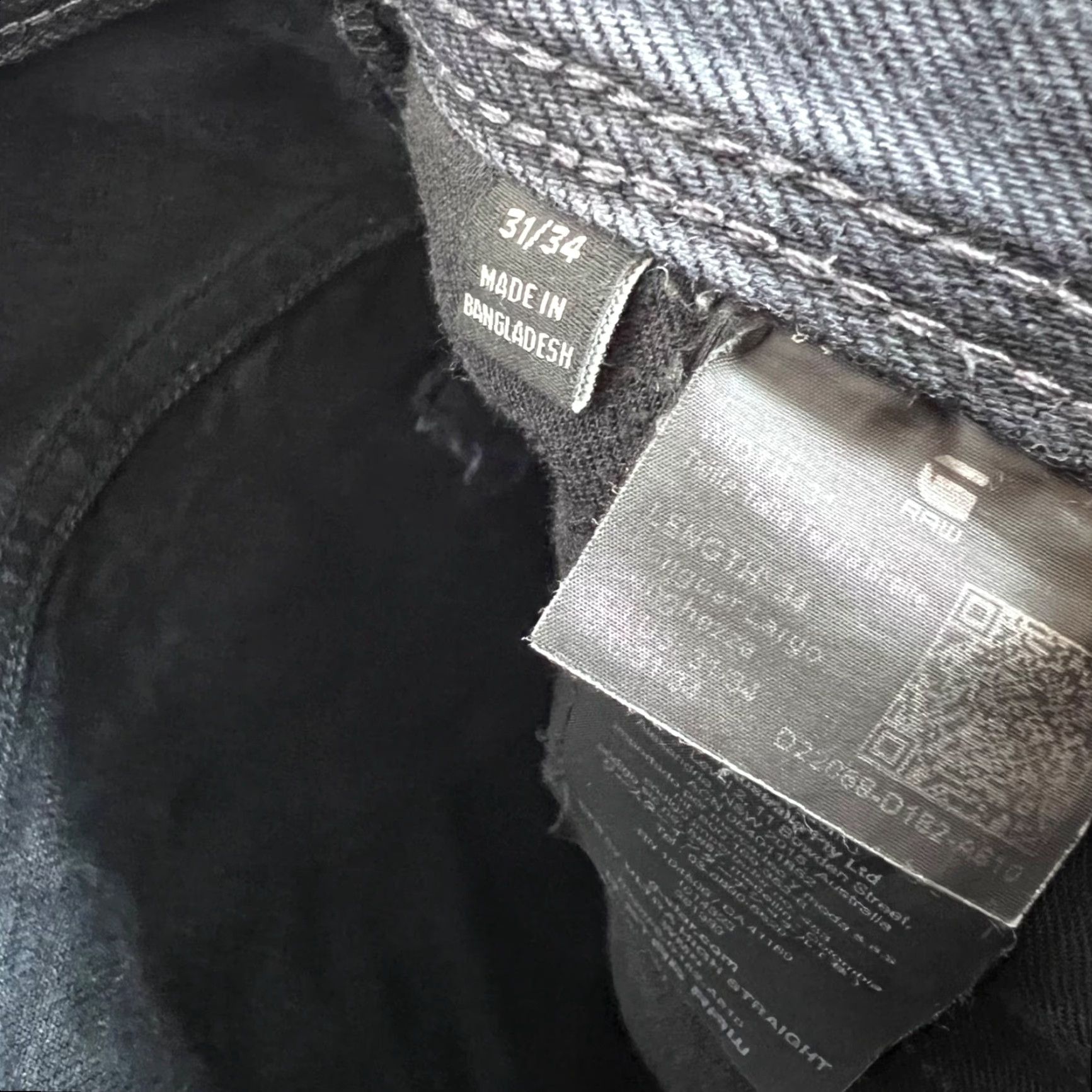 Vintage VINTAGE G-Star Raw Stray Ultra High Straight Jeans Women 31 x 34 Black Denim 90s Size 24" / US 00 / IT 34 - 5 Thumbnail