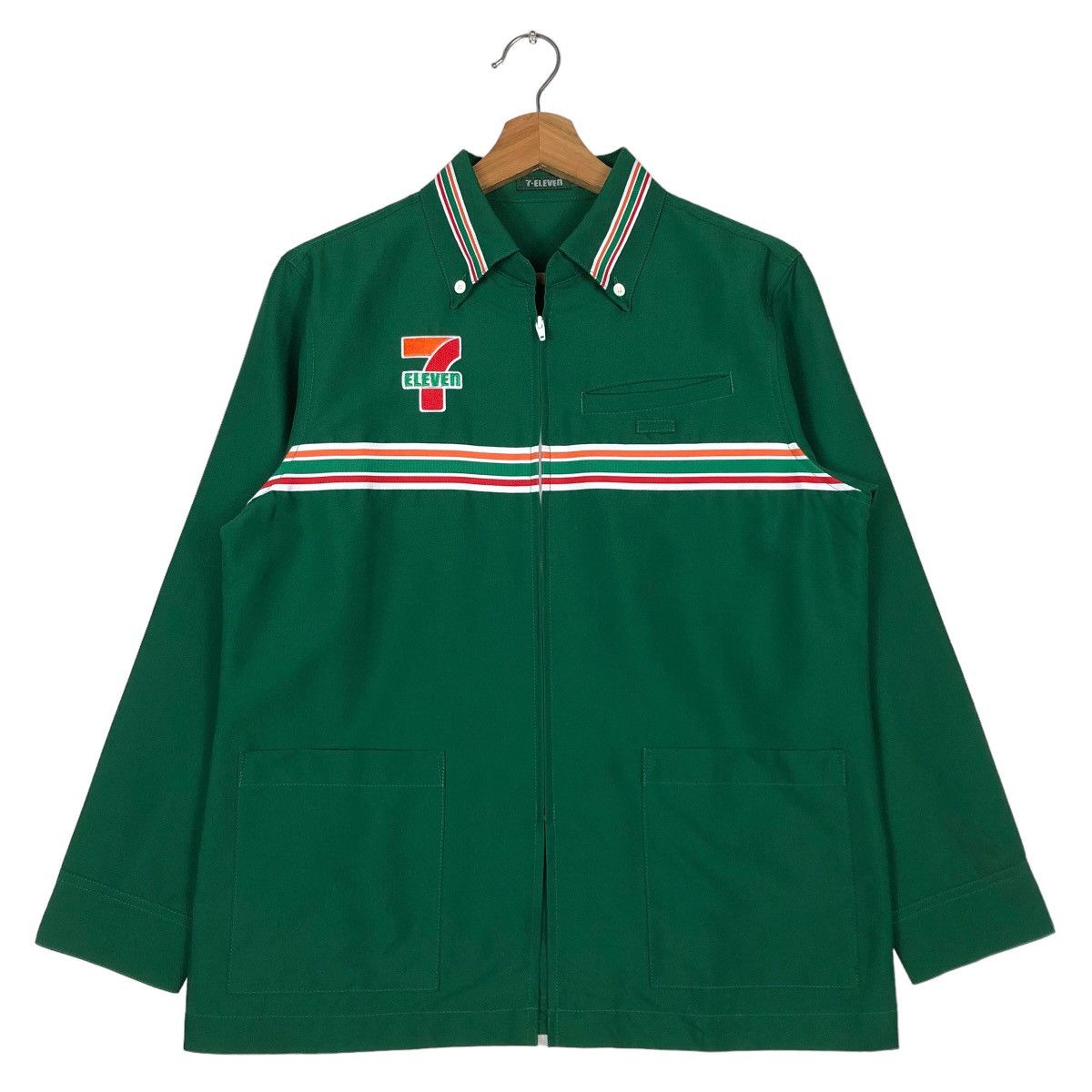 Japanese Brand 🔥Vintage Work Jacket 7-Eleven Big Logo Spell Out Size US M / EU 48-50 / 2 - 1 Thumbnail