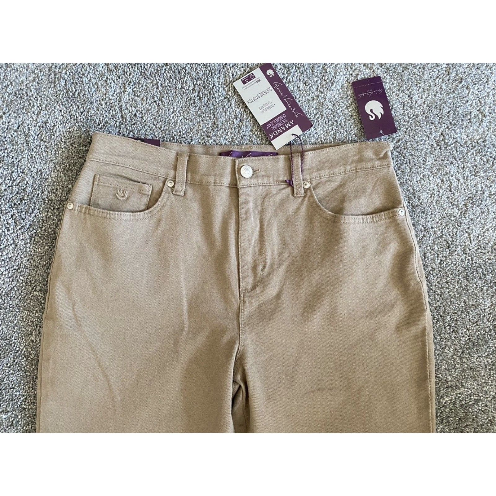 Gloria Vanderbilt VINTAGE Gloria Vanderbilt Amanda Jeans Brown 10 Short Women’s Tapered NWT Hazelnut Size 32" / US 10 / IT 46 - 6 Thumbnail