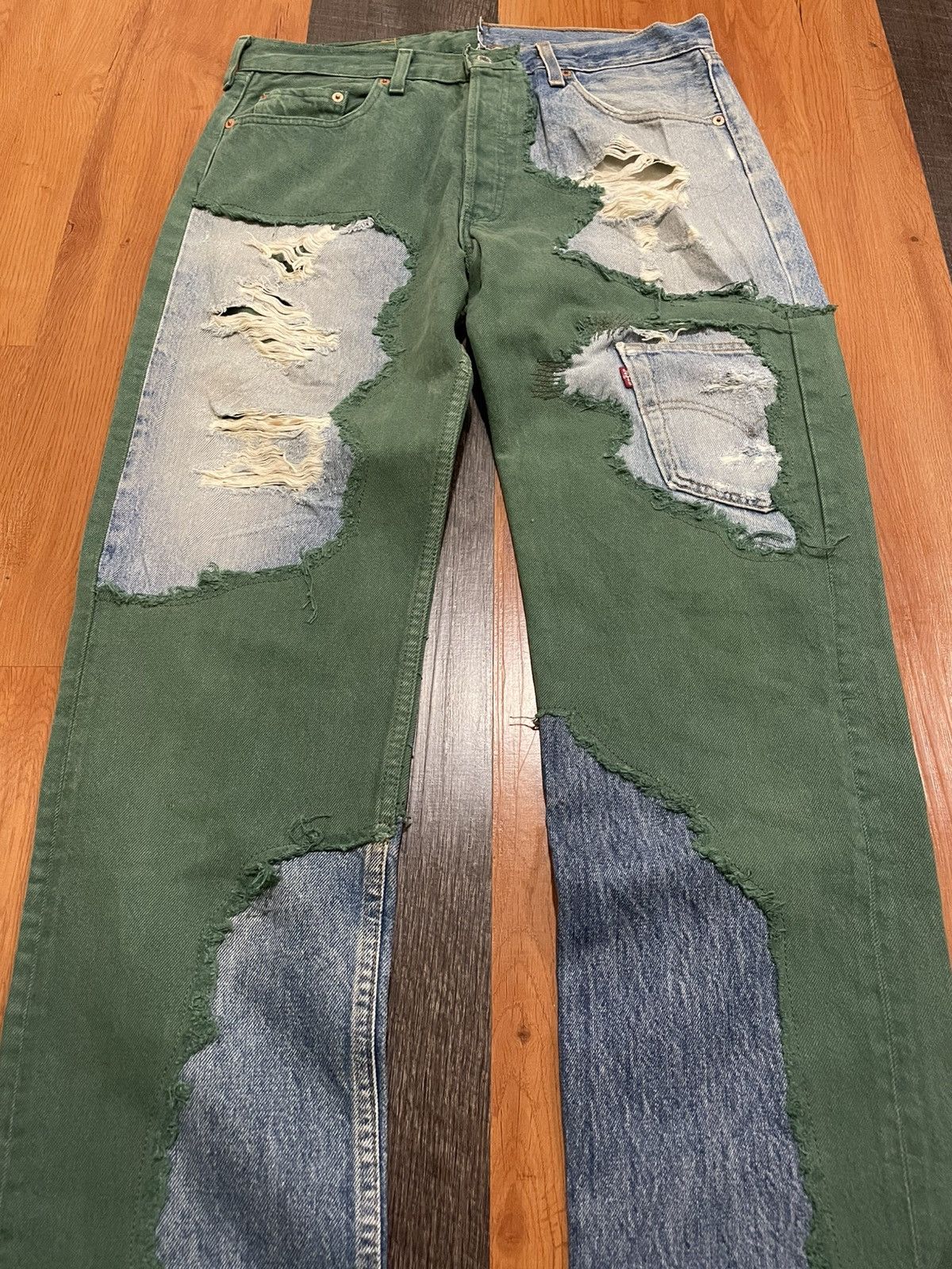 Levi's Vintage Clothing Vintage 501 Levis Made in Usa Custom Handmade Sashiko Boro Size US 32 / EU 48 - 4 Thumbnail