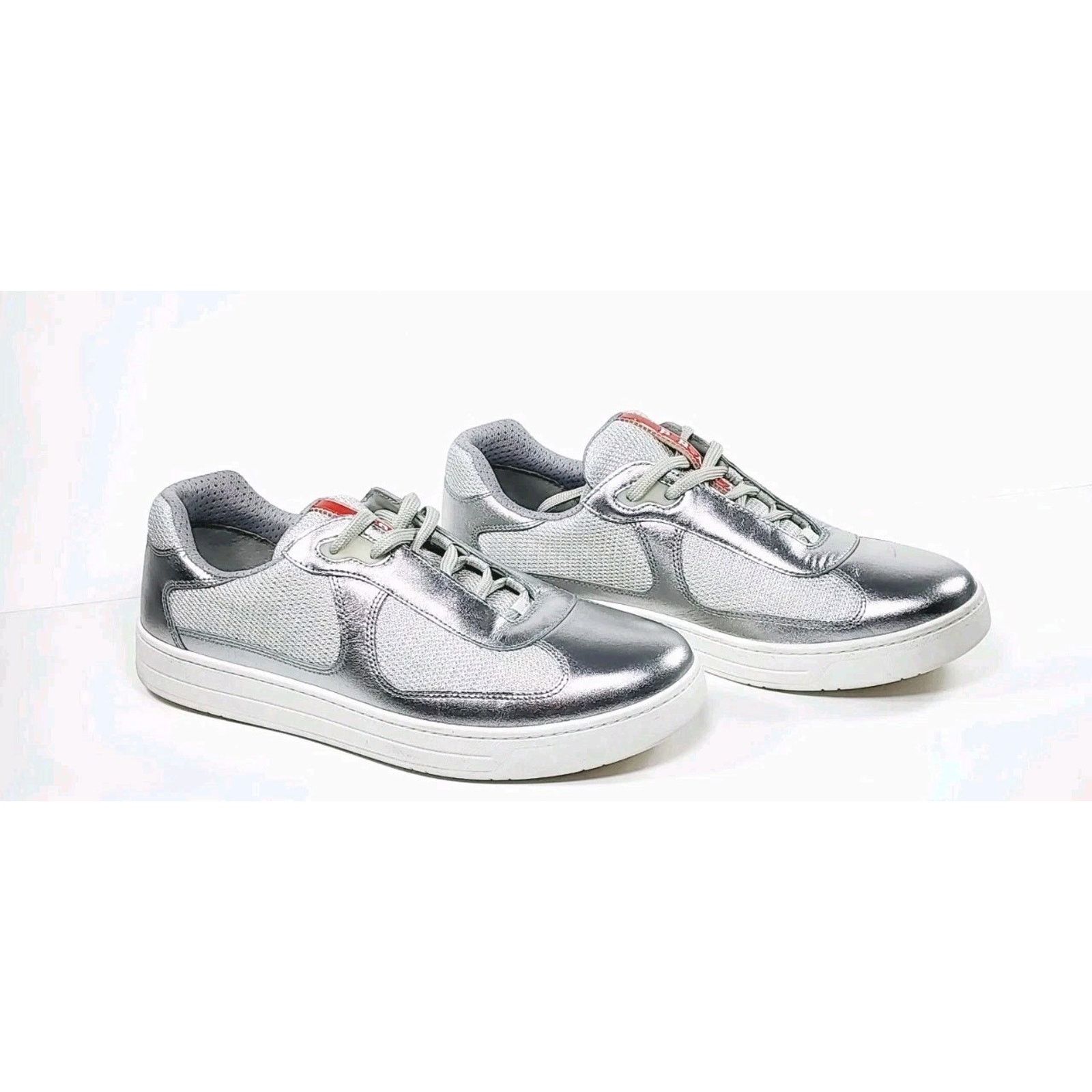 Prada Prada America's Cup Men US8 White Patent Leather Red Silver Size US 8 / EU 41 - 2 Thumbnail