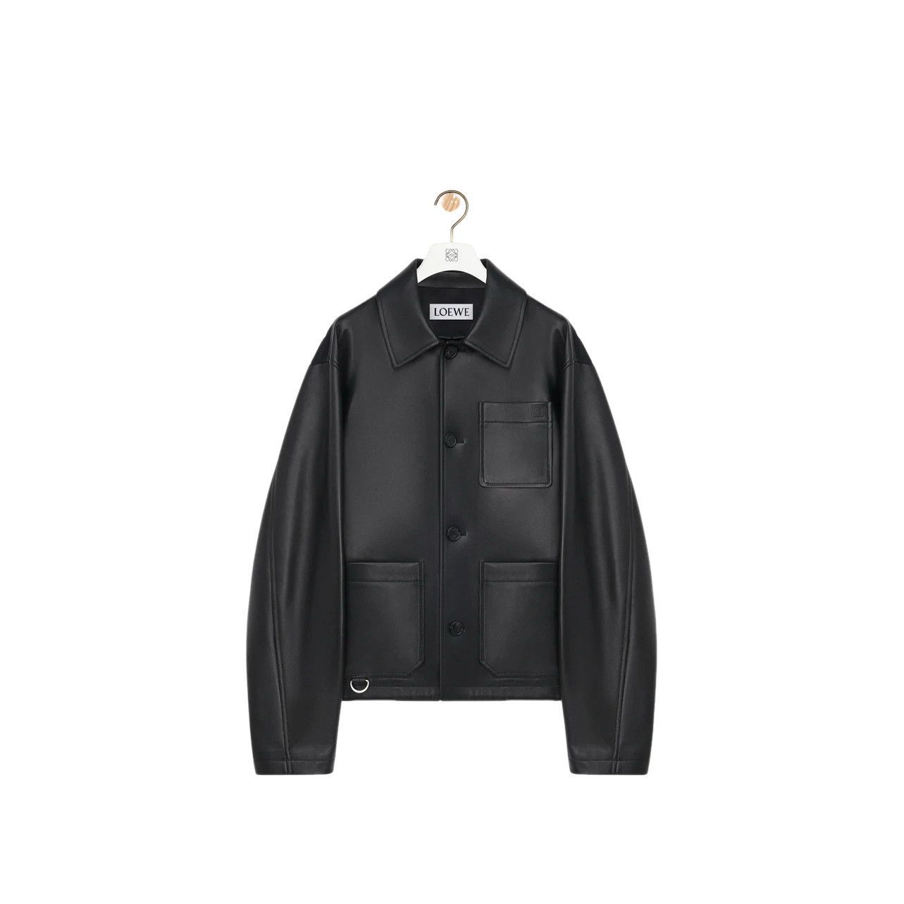 Loewe LOEWE $5250 Black Leather Workwear Jacket New & Authentic (M Size US M / EU 48-50 / 2 - 1 Preview