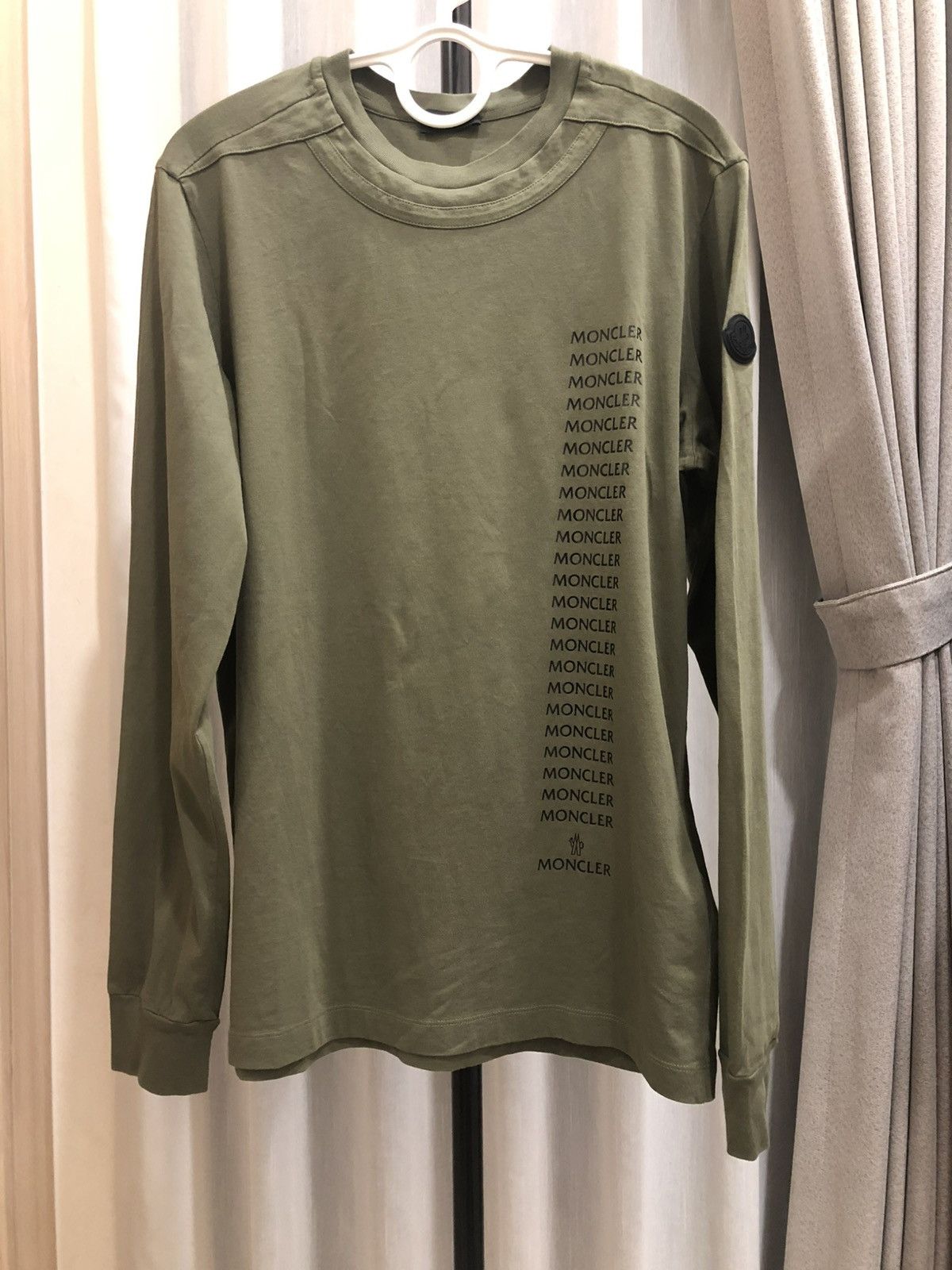 Moncler Monclear Logo Print Cotton Sweatshirt Green Size US M / EU 48-50 / 2 - 1 Thumbnail
