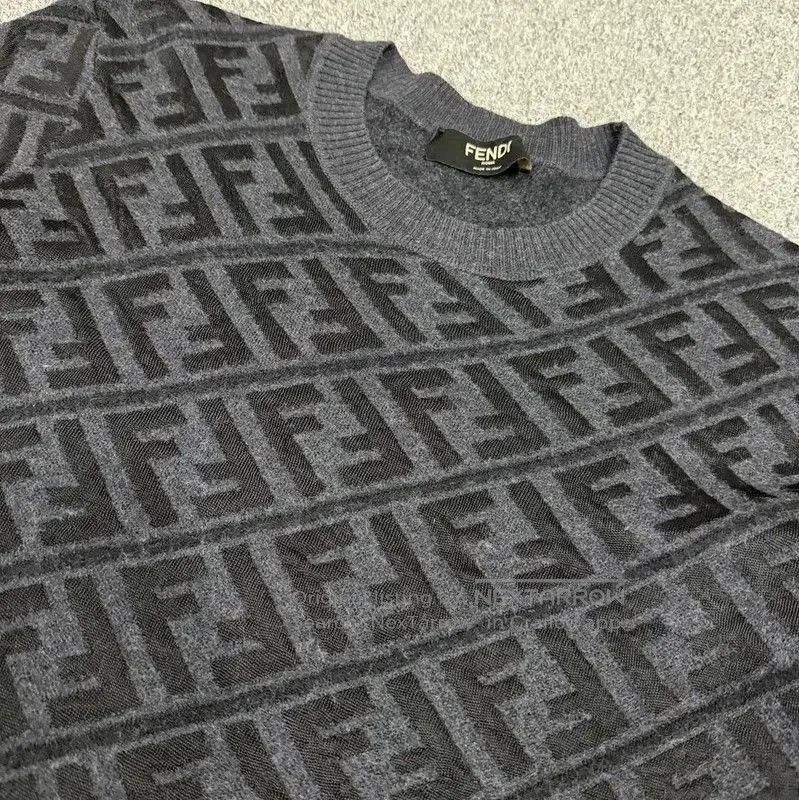 Fendi Fendi Black Cotton Knitted Sweater for Men . Size US M / EU 48-50 / 2 - 3 Thumbnail