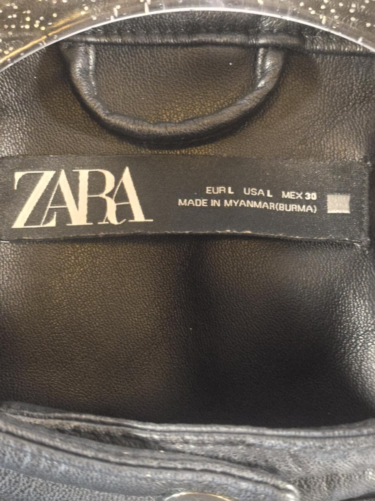 Other Zara Faux Leather Quilted Biker Moto Jacket Black Sz L Size L / US 10 / IT 46 - 2 Thumbnail