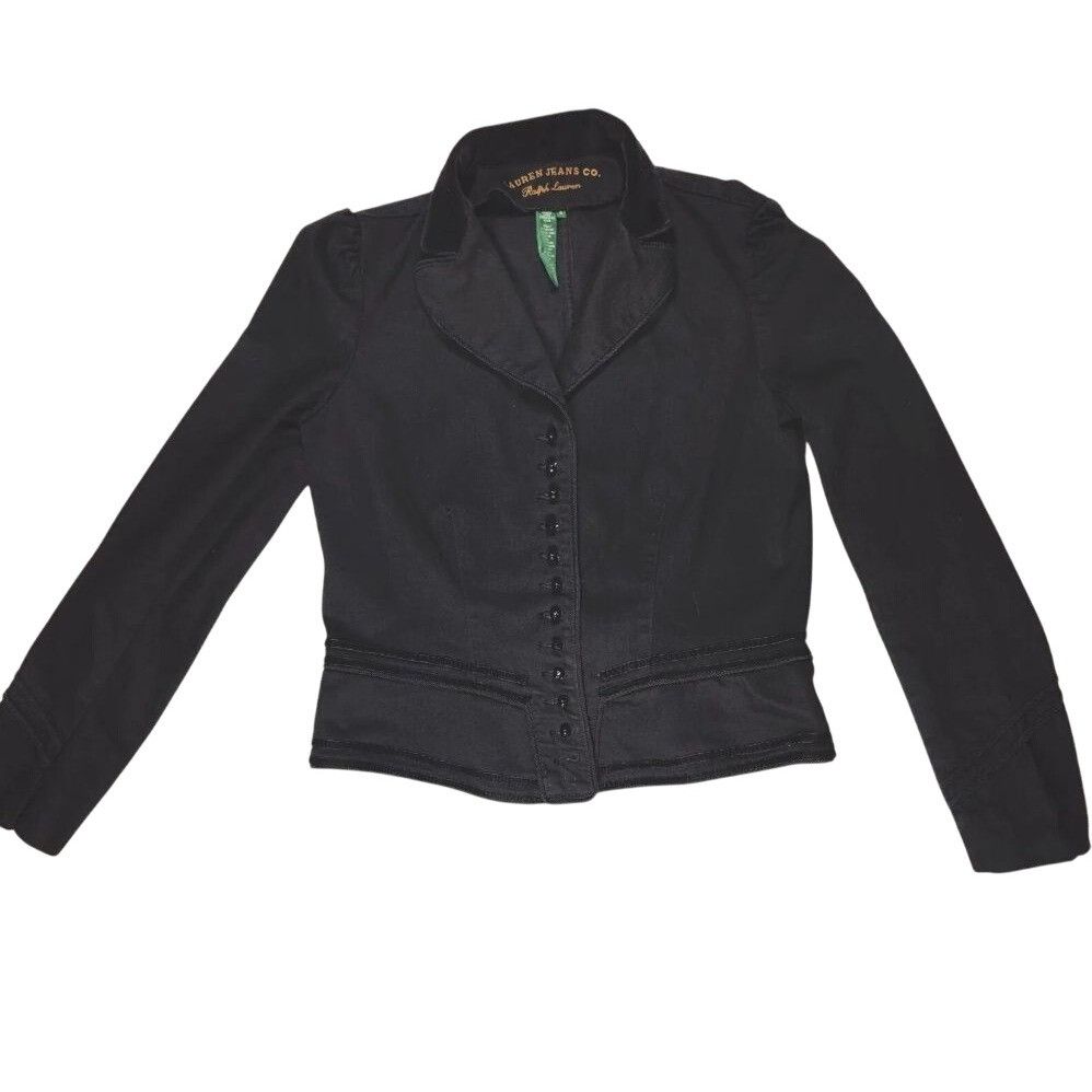 Other Lauren Jeans Fitted Denim Blazer M Ralph Lauren Black Victor Size M / US 6-8 / IT 42-44 - 4 Thumbnail