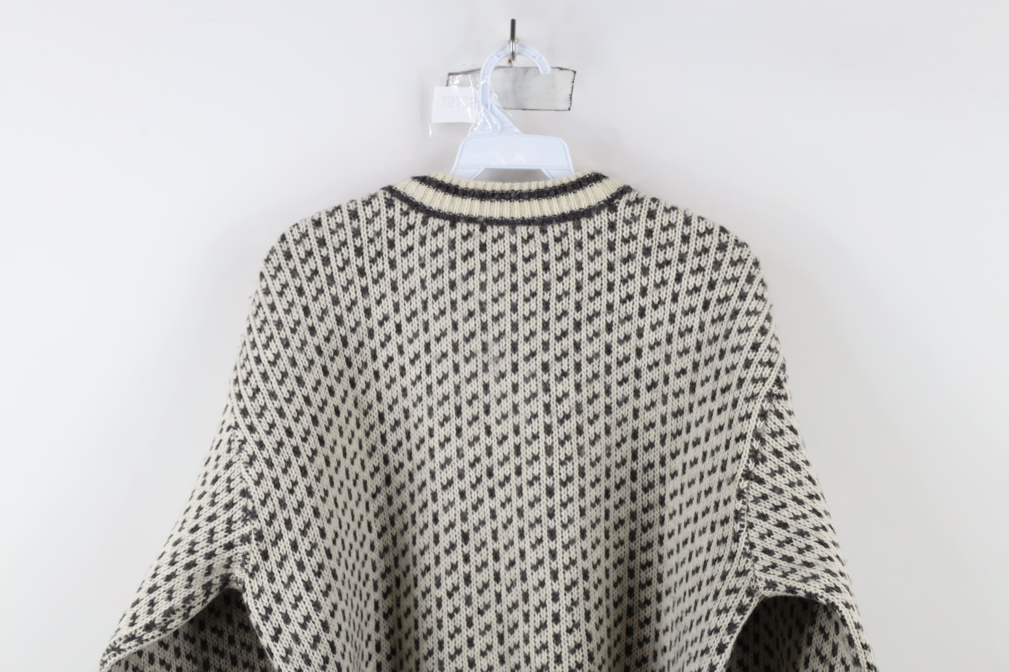 Vintage Vintage 70s Streetwear Wool Blend Knit Geometric Sweater Size US XXL / EU 58 / 5 - 9 Thumbnail