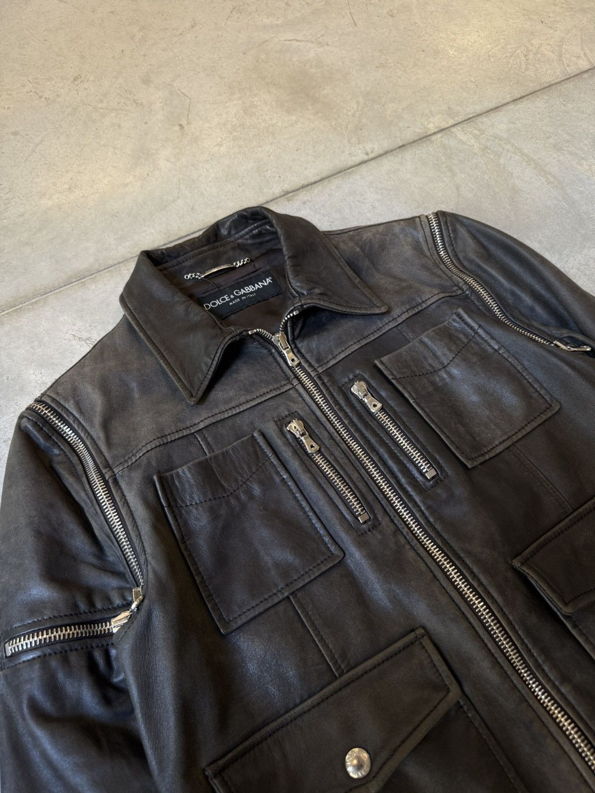 Dolce & Gabbana Archive Dolce & Gabbana Convertible Multi-Zip Leather Jacket Size US M / EU 48-50 / 2 - 3 Thumbnail