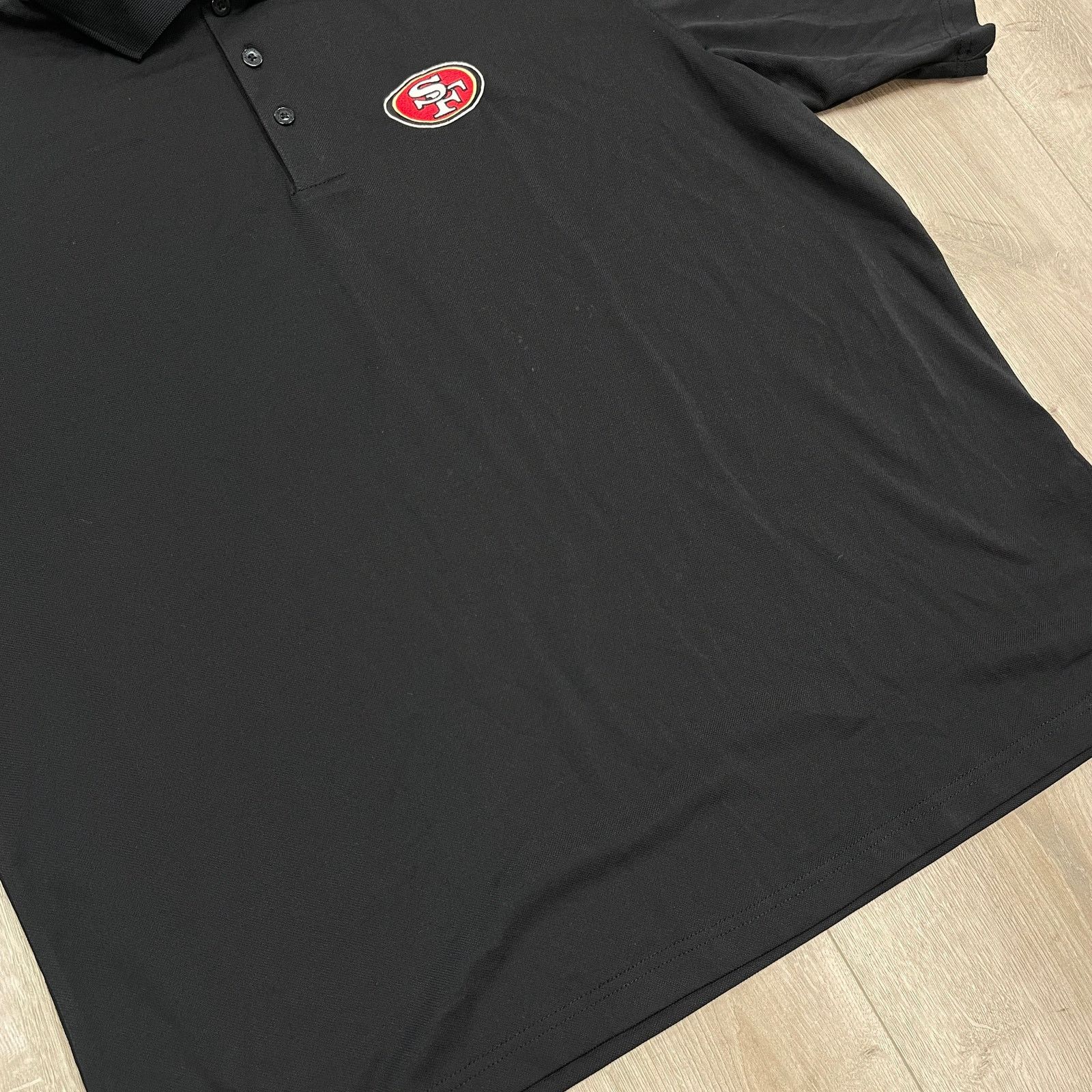 NFL Antigua Black San Francisco 49ers Tonal Logo Apex Polo Tee Size US XL / EU 56 / 4 - 3 Thumbnail