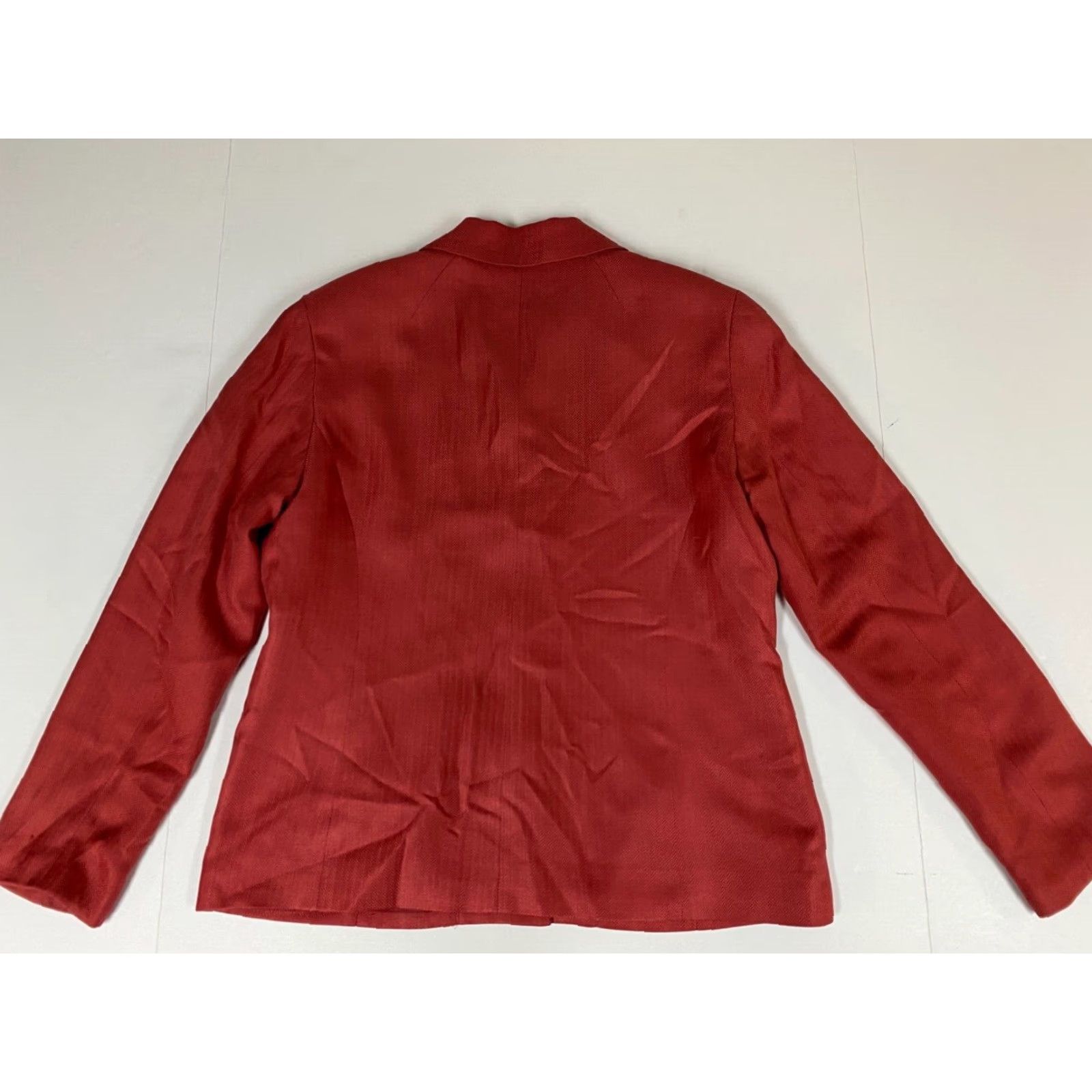 Pendleton Pendleton Blazer Shirt Women 4P Petite Red Formal Casual One Button Lightweight Mid-Length 4P Red Womens Blazer Size S / US 4 / IT 40 - 6 Thumbnail