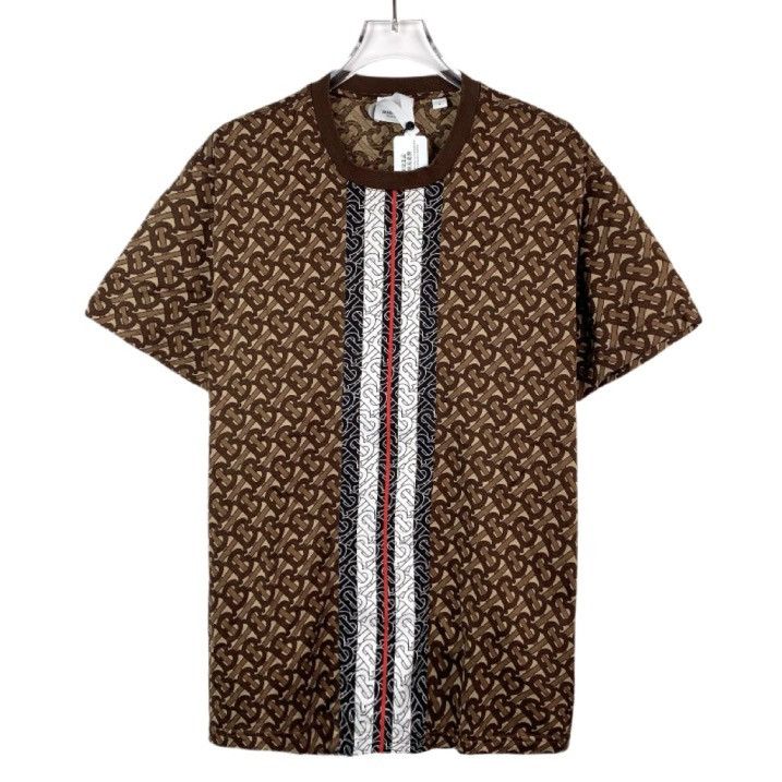 Burberry Burberry bbr alphabet print all-over stripe cottonT-shirt Size S / US 4 / IT 40 - 1 Thumbnail
