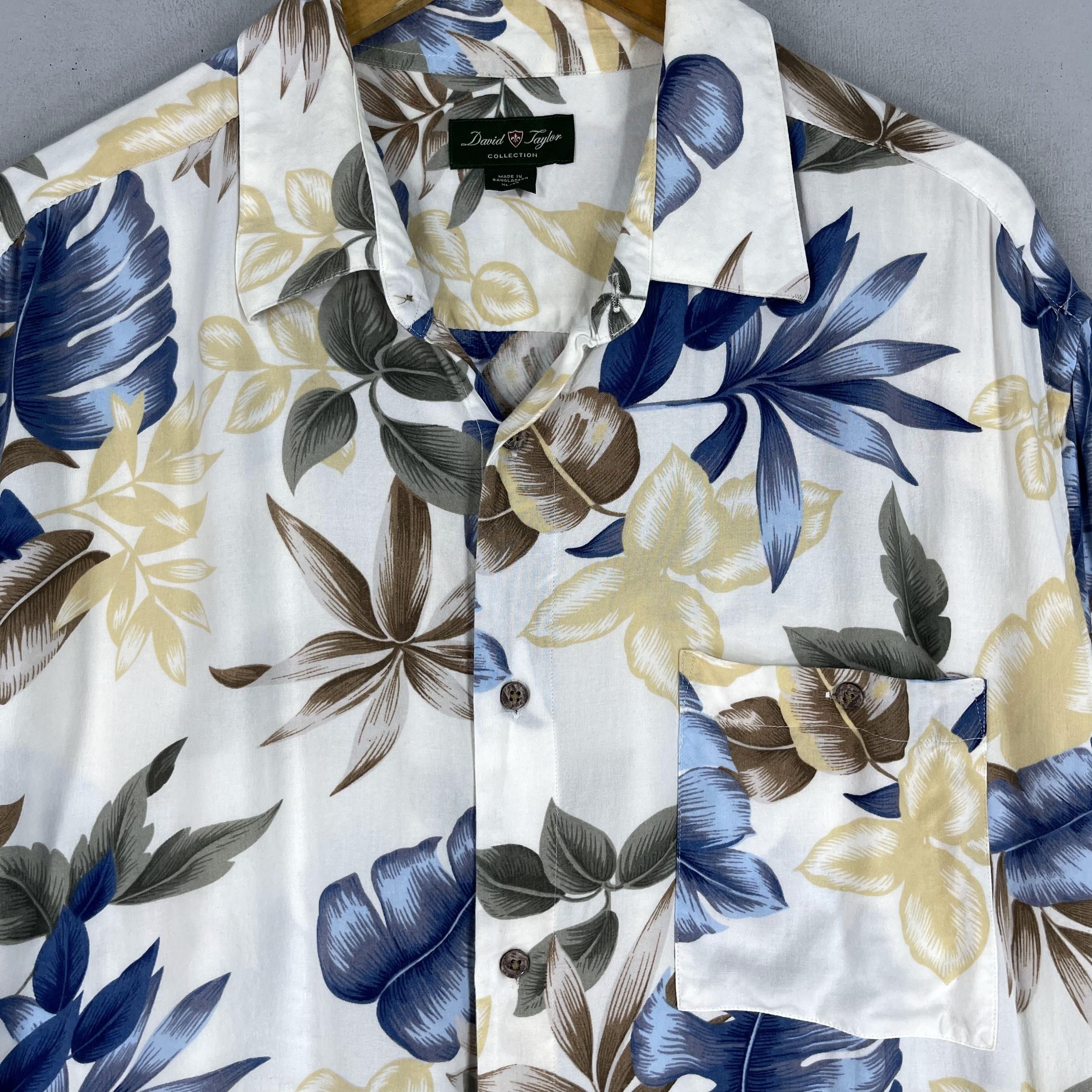 Japanese Brand × Vintage Vintage Aloha Tropical Floral Motive Hawaii Shirt Button Up Size US XL / EU 56 / 4 - 2 Thumbnail