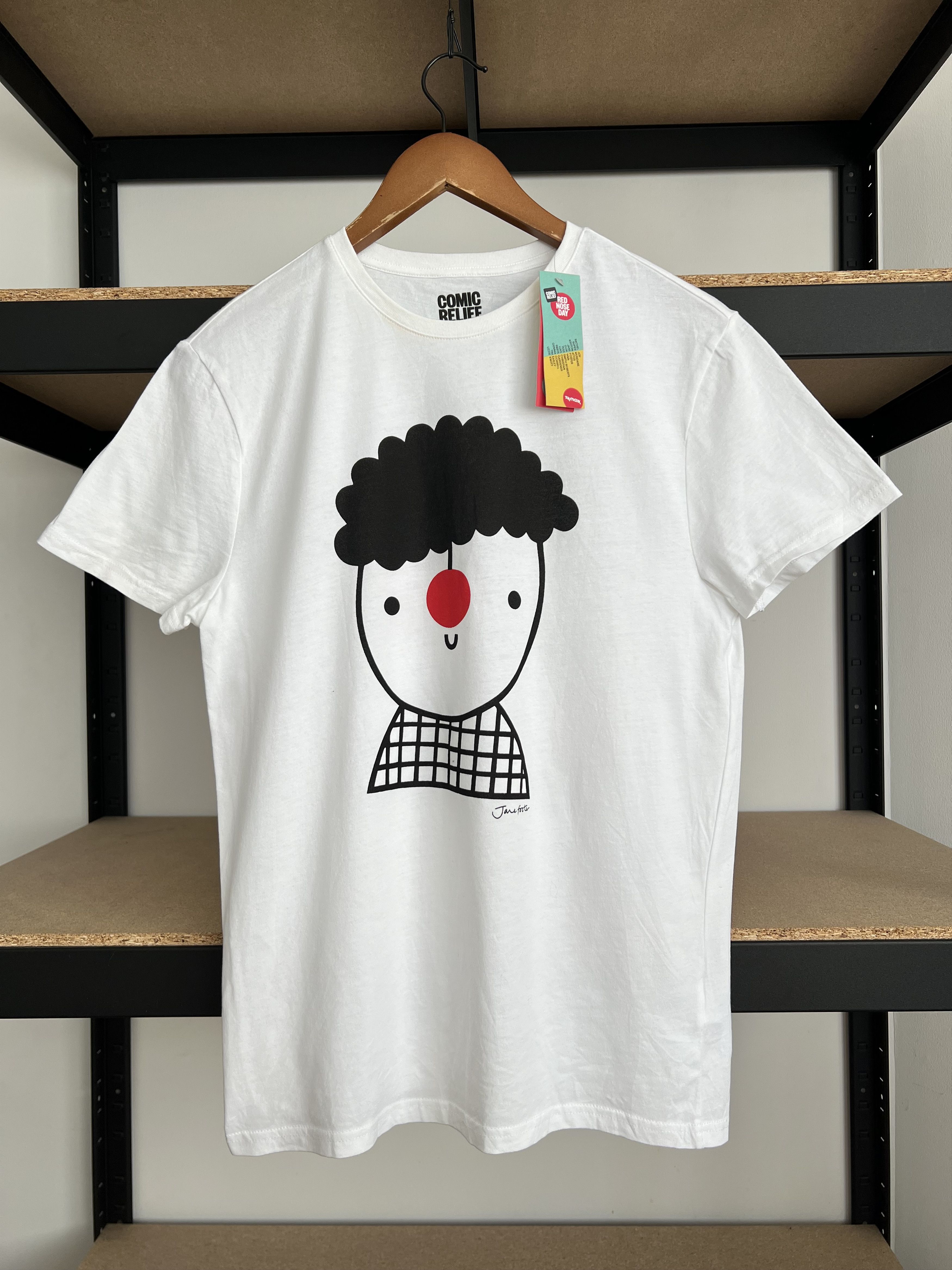 Arts & Science Comic Relief Jane Foste Art Design White T-shirt Size US XS / EU 42 / 0 - 1 Thumbnail