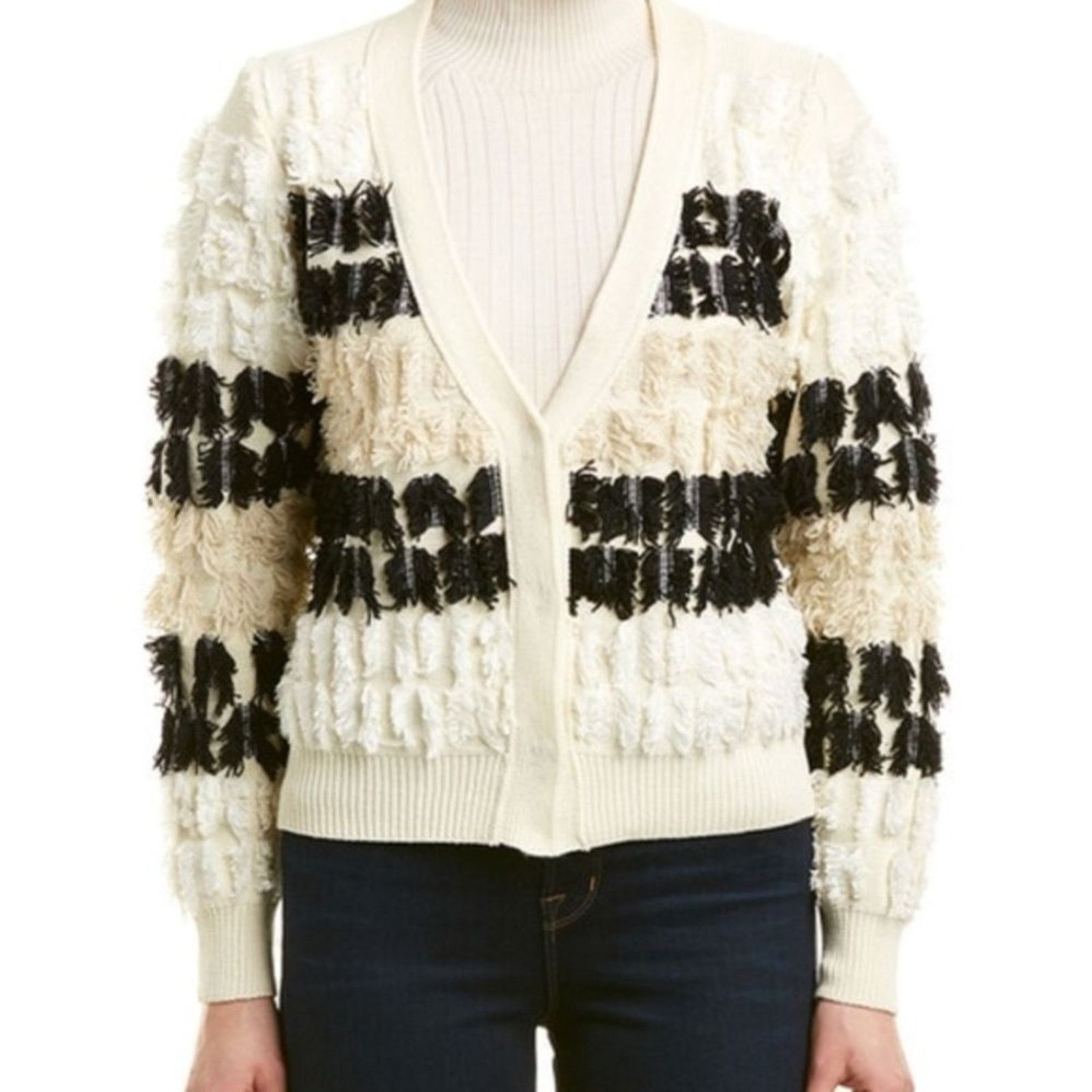 Other Allison NY Cream Textured Button Front Cardigan | Sz S Size S / US 4 / IT 40 - 8 Thumbnail
