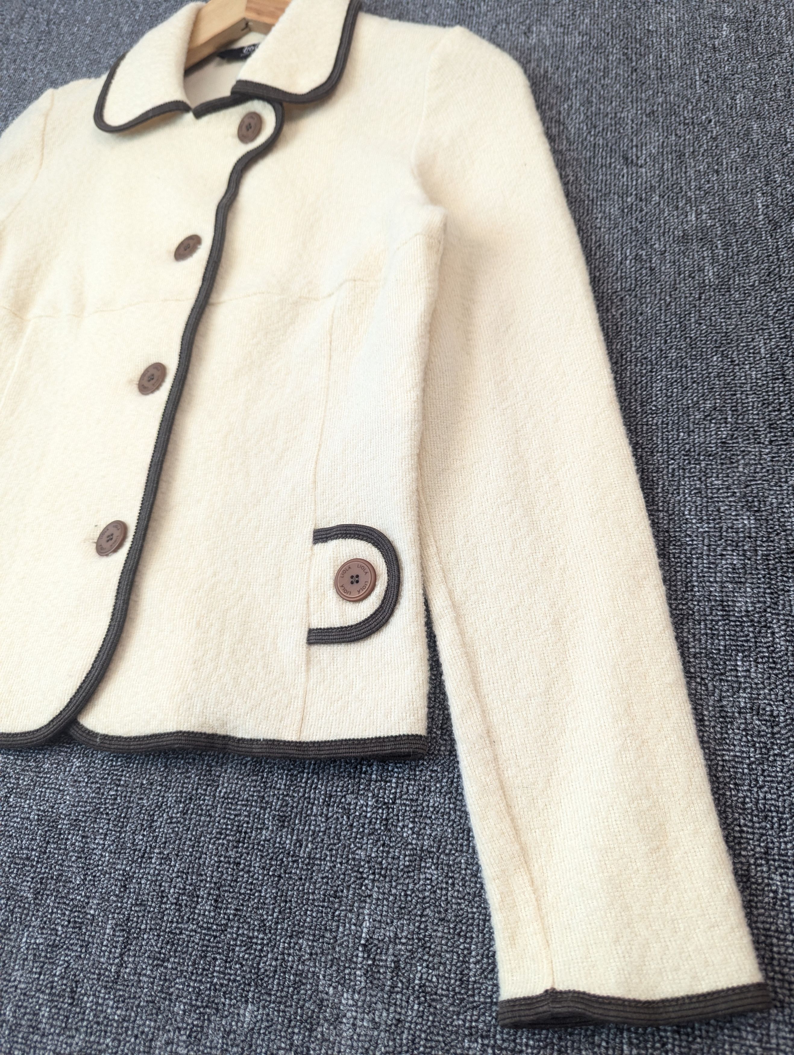 Vintage Liola Wool Short Button Ups Coat Jacket Made In Italy Size XS / US 0-2 / IT 36-38 - 4 Thumbnail