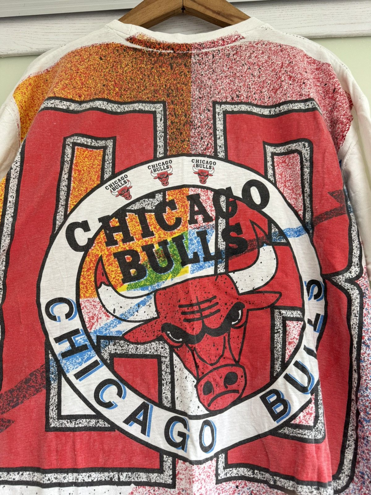 Vintage Vintage 90’s Chicago Bulls AOP NBA Shirt Very Rare Tee Size US M / EU 48-50 / 2 - 8 Thumbnail