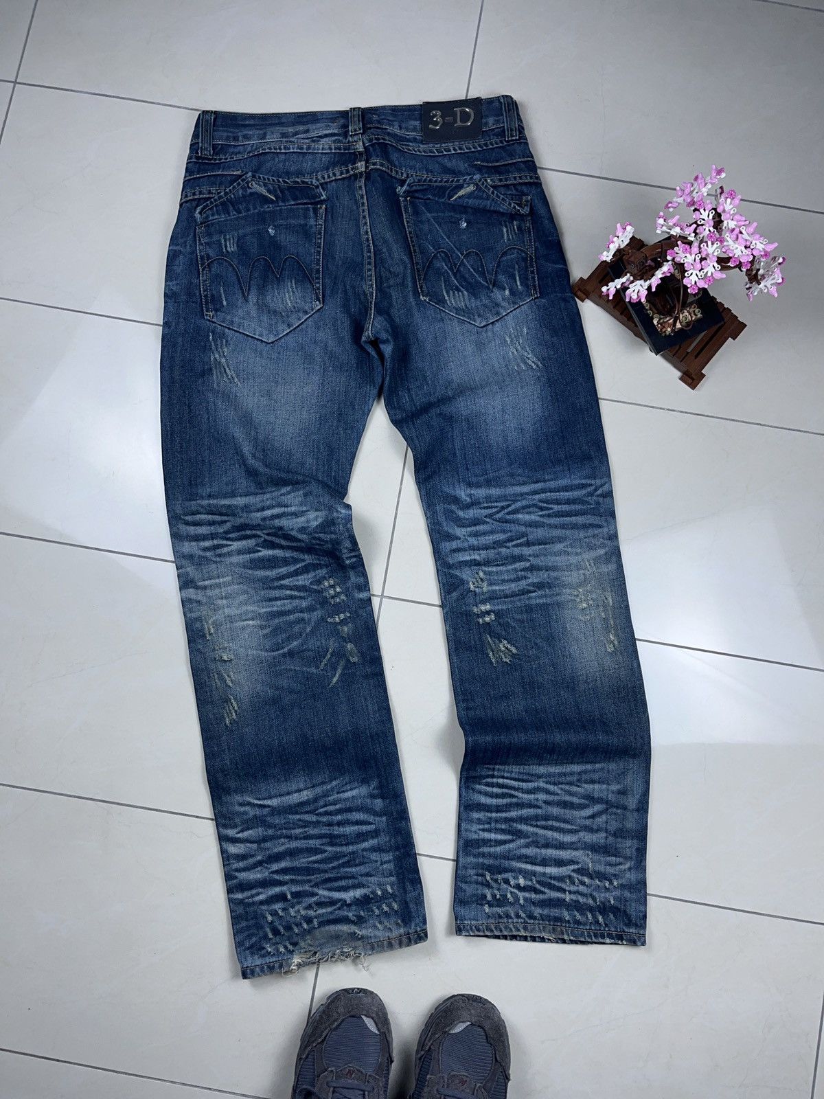 Japanese Brand × Vintage ➕ vintage distressed avant garde loose jeans y2k Size US 34 / EU 50 - 2 Thumbnail