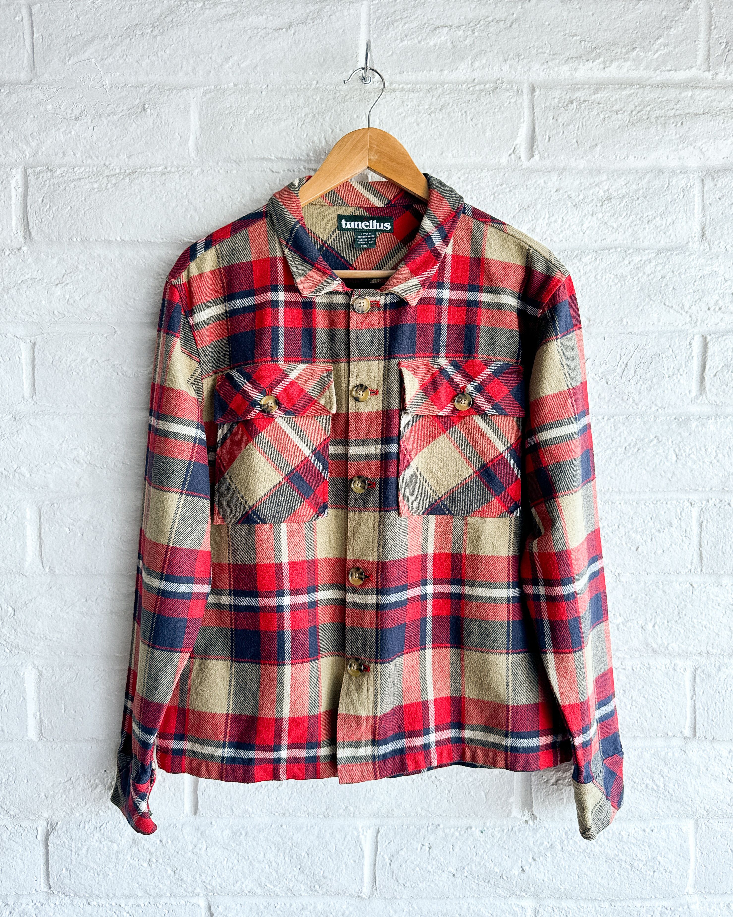 Vintage Tunellus Brushed Flannel Shirt Plaid Men's L RRL Preppy Size US L / EU 52-54 / 3 - 1 Thumbnail