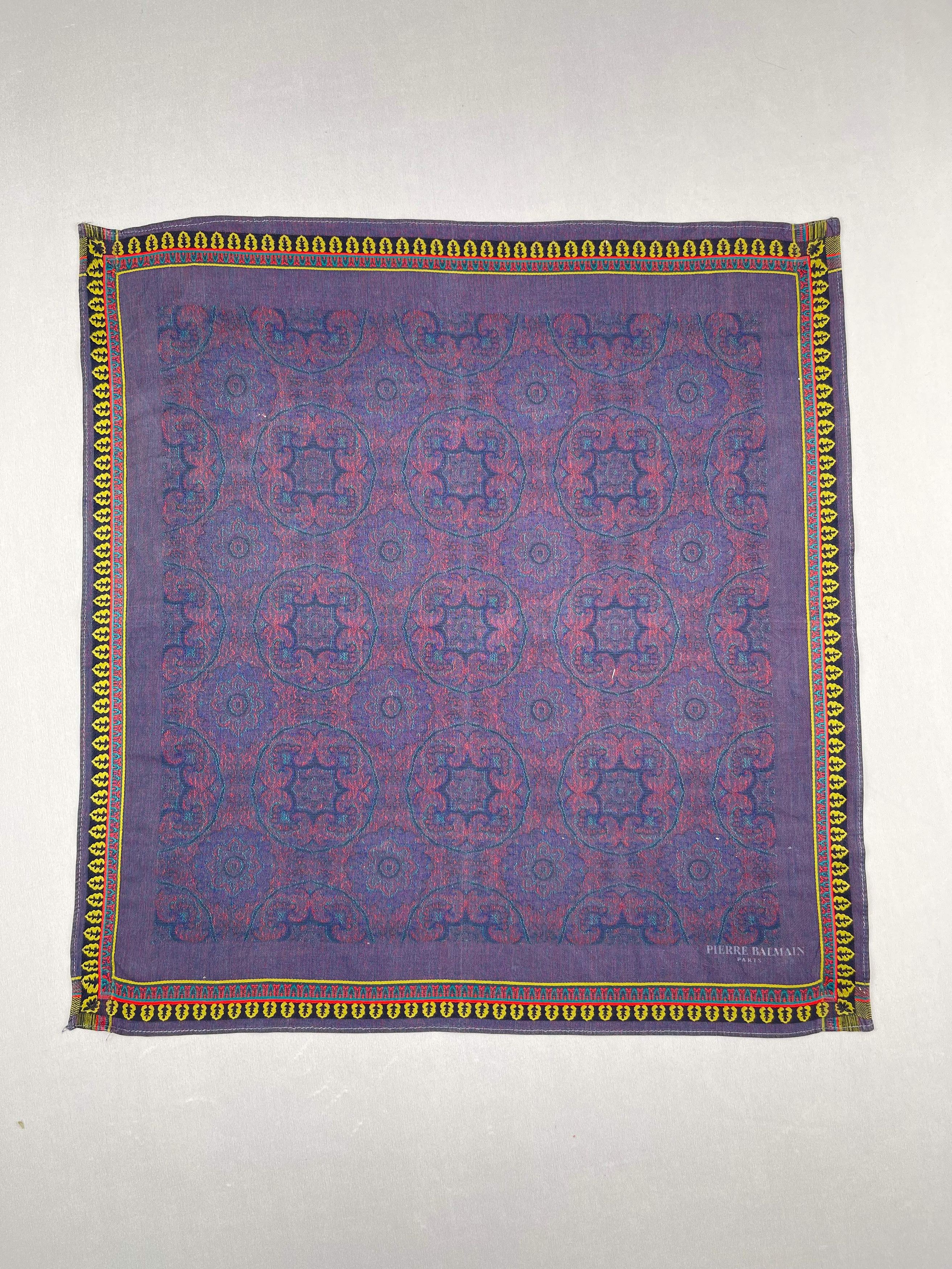 Pierre Balmain Vtg Pierre Balmain Handkerchief Pocket Square Bandana HM0046 Size ONE SIZE - 1 Thumbnail