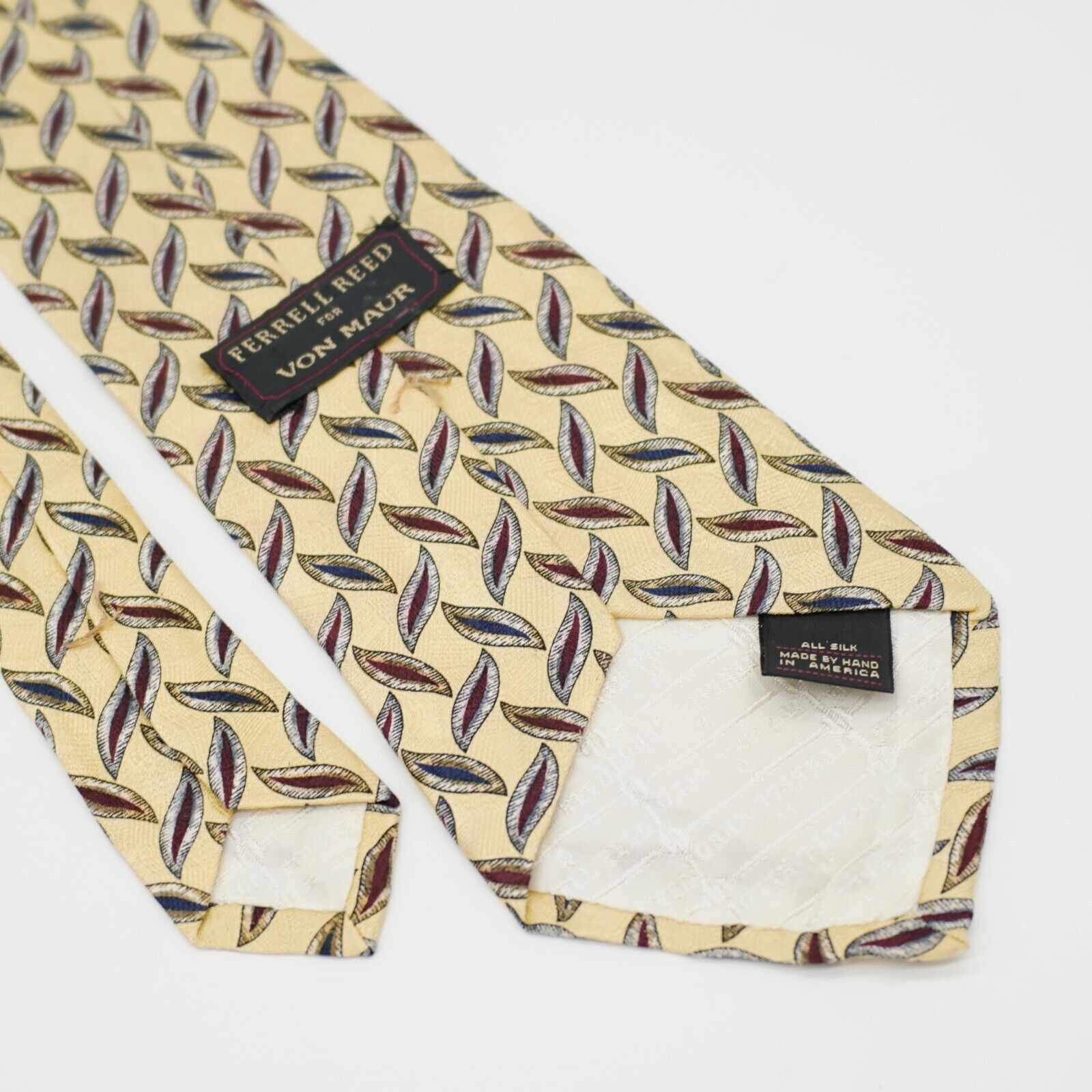 Designer Ferrell Reed Von Maur Yellow Jacquard Print Abstract Wide Si Size ONE SIZE - 6 Thumbnail