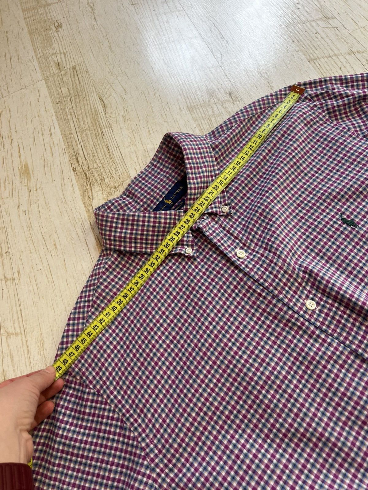 Ralph Lauren Ralph Lauren Classic Fit Plaid Shirt XL Purple Blue Green Size US XL / EU 56 / 4 - 10 Thumbnail