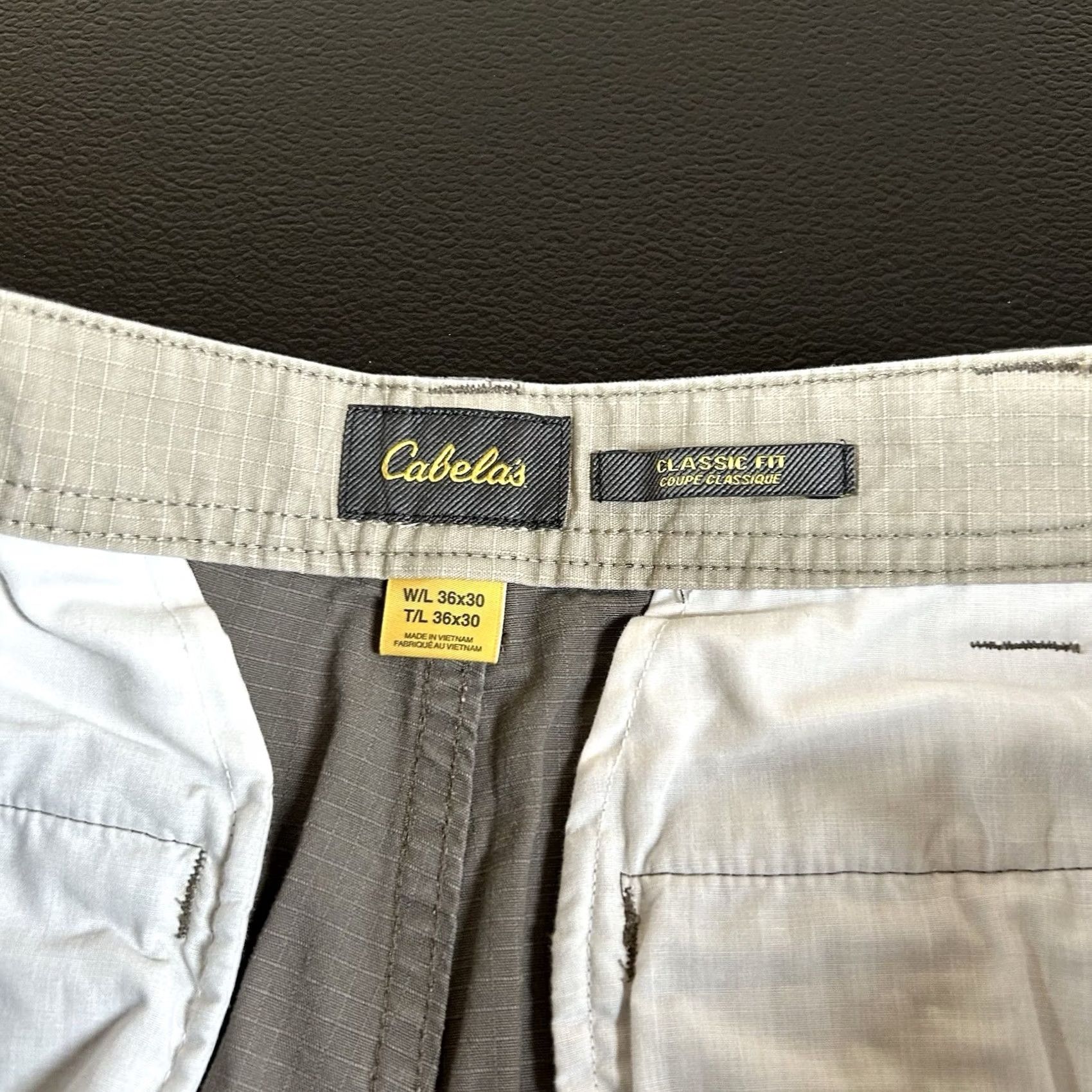 Vintage Cabela's Cargo Pants Mens 36x30 Gray Ripstop Cotton Outdoor Pants Cargo Pocket Casual Workwear Size US 36 / EU 52 - 2 Thumbnail