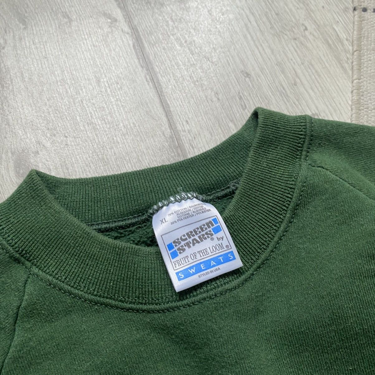 Hanes 🥦 Vintage 90s Green Blank Sweatshirt Screen Stars Crewneck Size US L / EU 52-54 / 3 - 6 Thumbnail