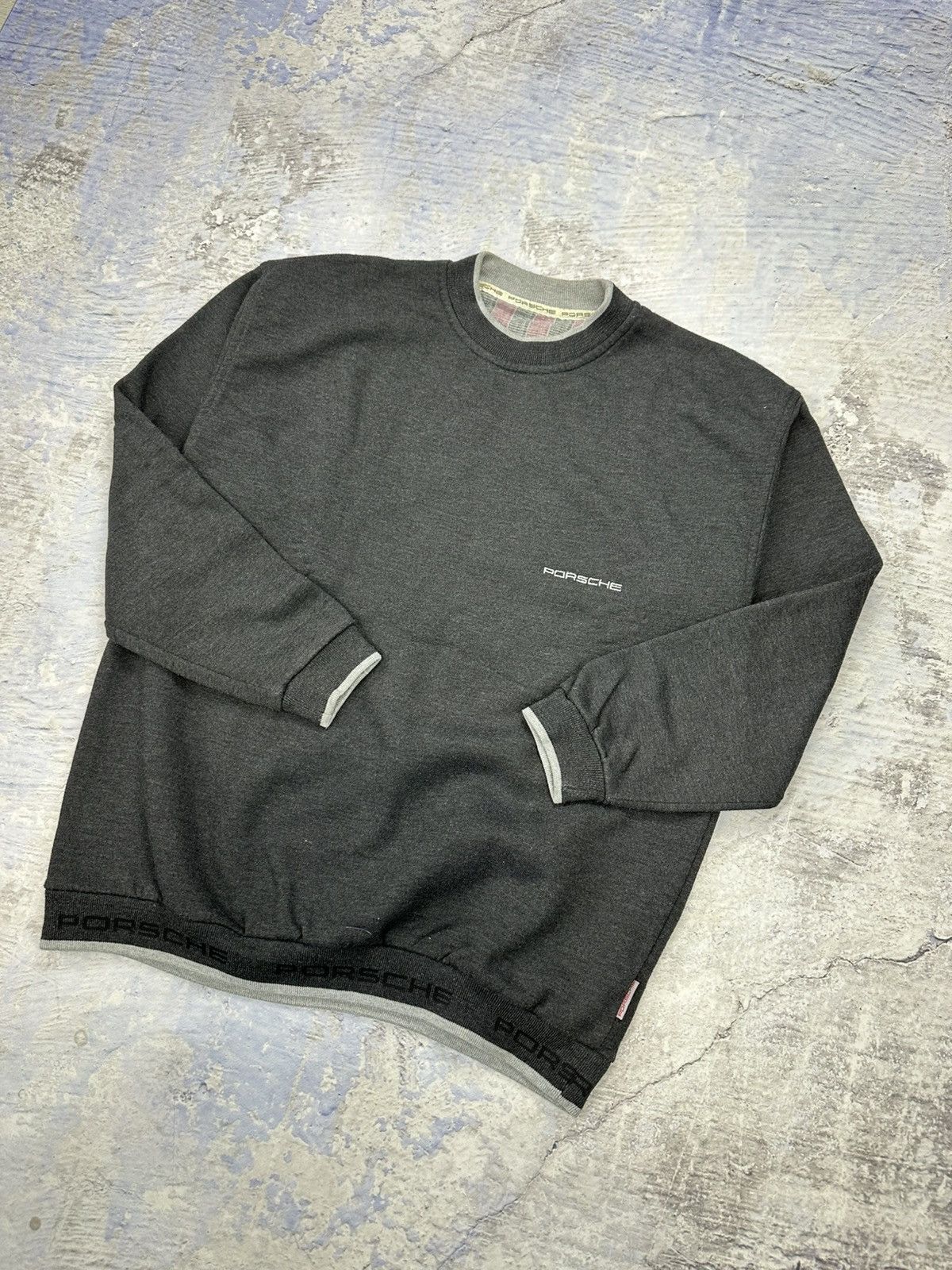 Porsche Design × Vintage Porsche vintage sweatshirt mens grey faded racing rare Size US M / EU 48-50 / 2 - 13 Thumbnail