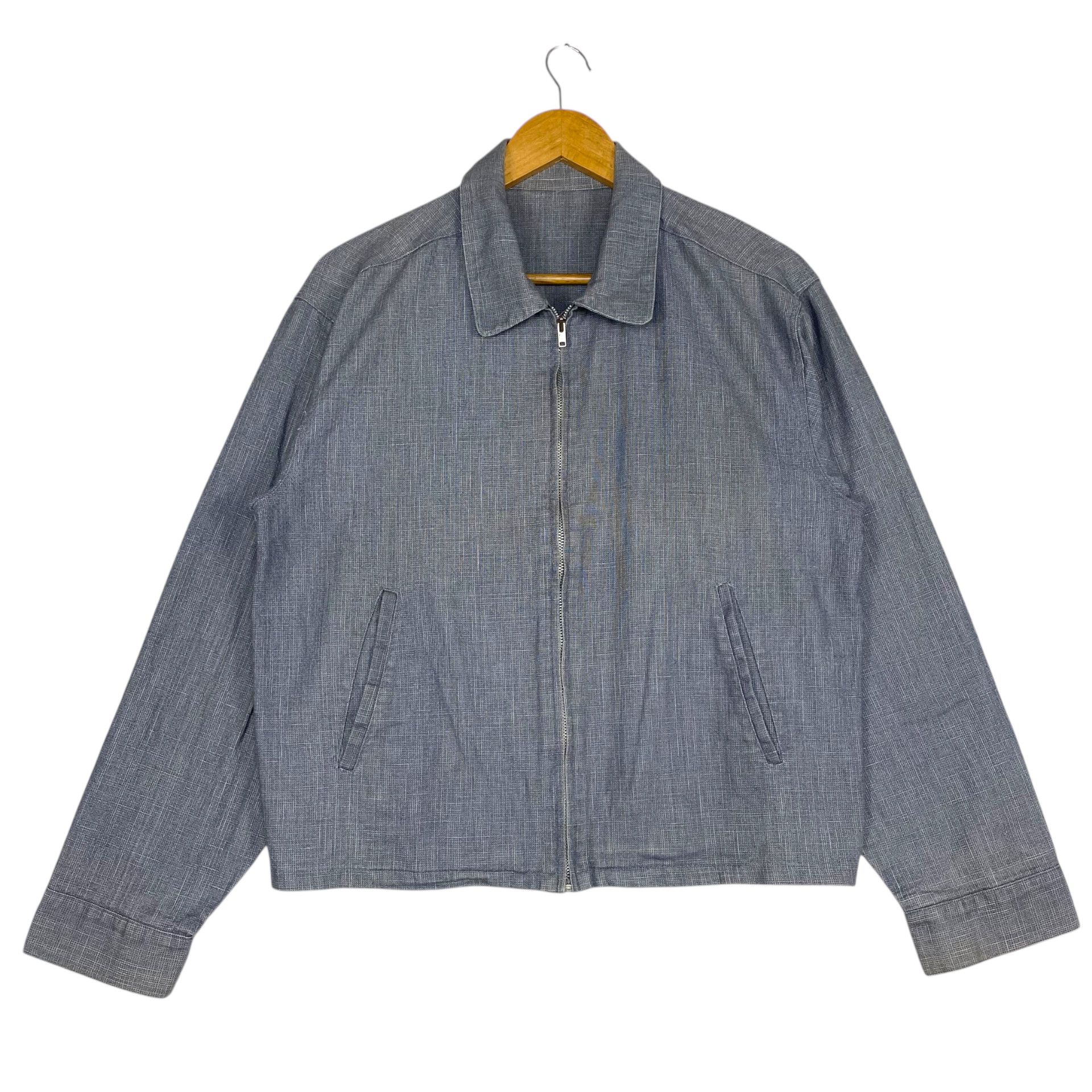 Japanese Brand 💥 SLUMMING JAPAN CHAMBRAY BLOUSON JACKET Size US M / EU 48-50 / 2 - 2 Thumbnail