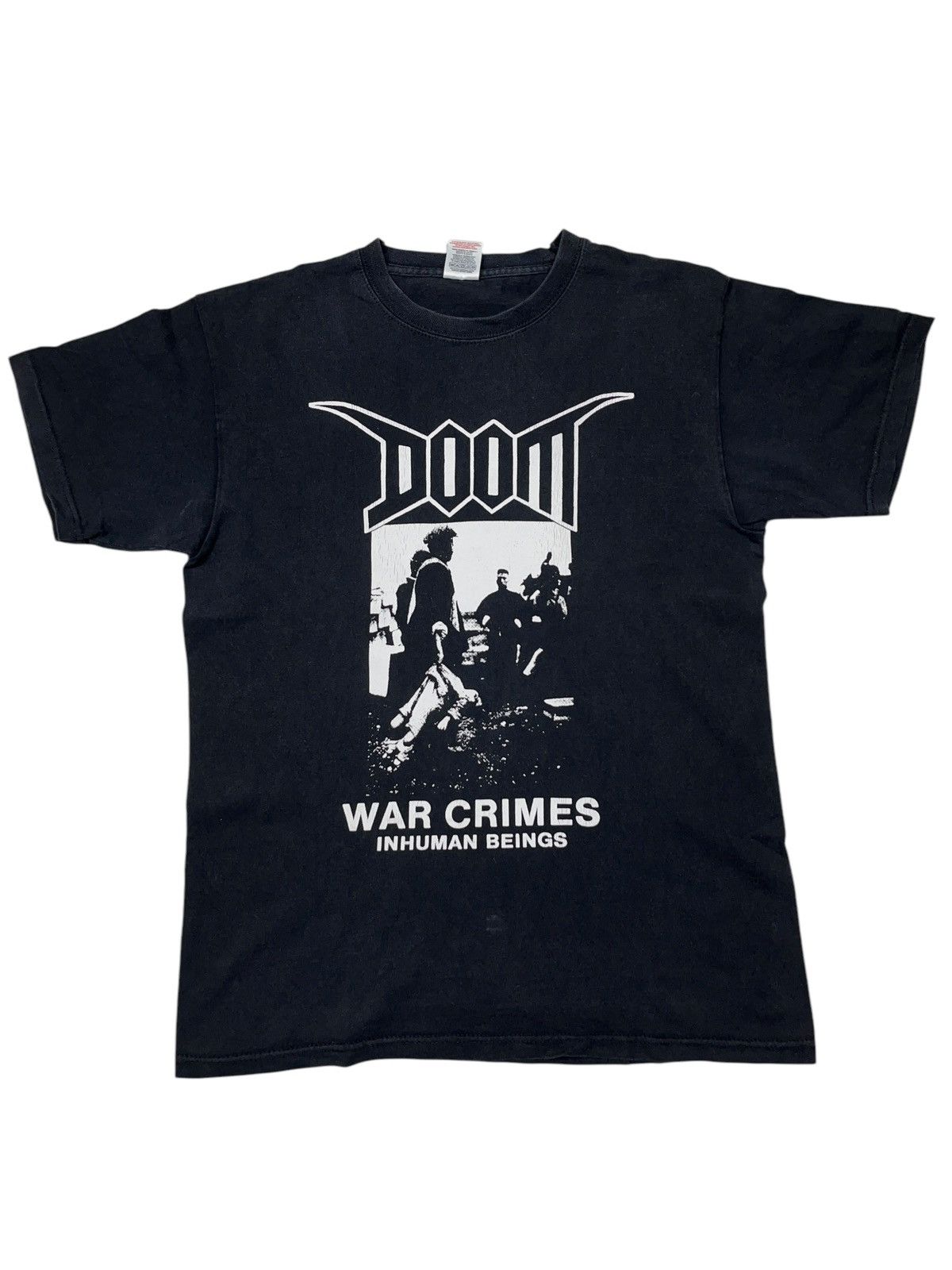 Band Tees × Vintage Vintage 00s Doom War Crimes Inhuman Beings T-shirt Size US M / EU 48-50 / 2 - 1 Thumbnail