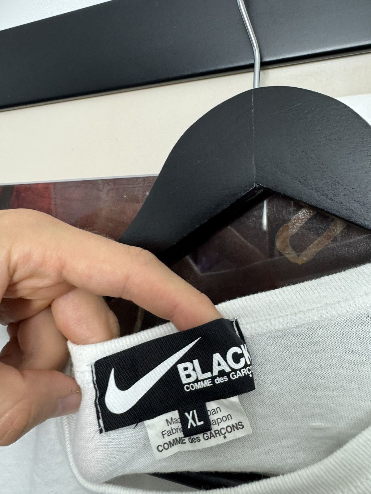 Comme des Garcons Black L CDG Comme Des Garçons BLACK x Nike Collab Tee Japanese Size US L / EU 52-54 / 3 - 3 Thumbnail