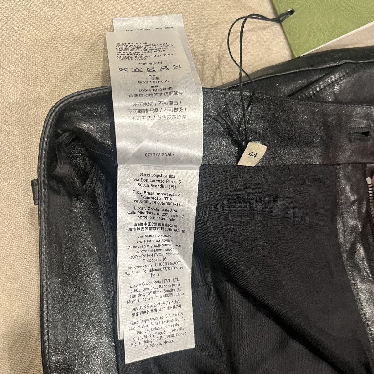 Gucci $4200 GUCCI LEATHER PANTS, BLACK, SIZE 44 Size US 29 - 15 Thumbnail