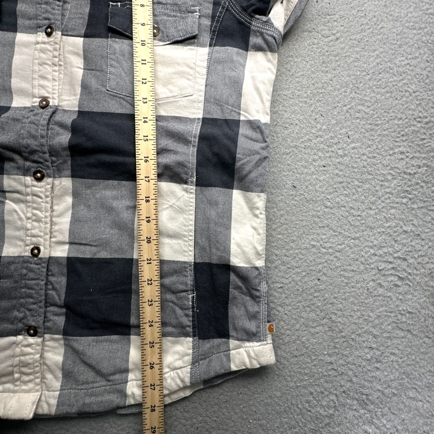 Carhartt Carhartt Rugged Flex Hamilton Fleece-Lined Flannel Shirt XL Black Plaid Women Size XL / US 12-14 / IT 48-50 - 3 Thumbnail