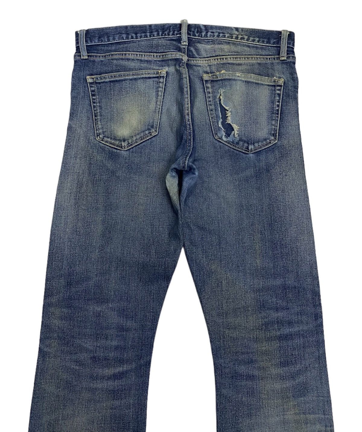 Undercover × Uniqlo VINTAGE UNIQLO SELVEDGE DISTRESSED DENIM SLIM SKINNY JEANS Size US 33 - 6 Thumbnail