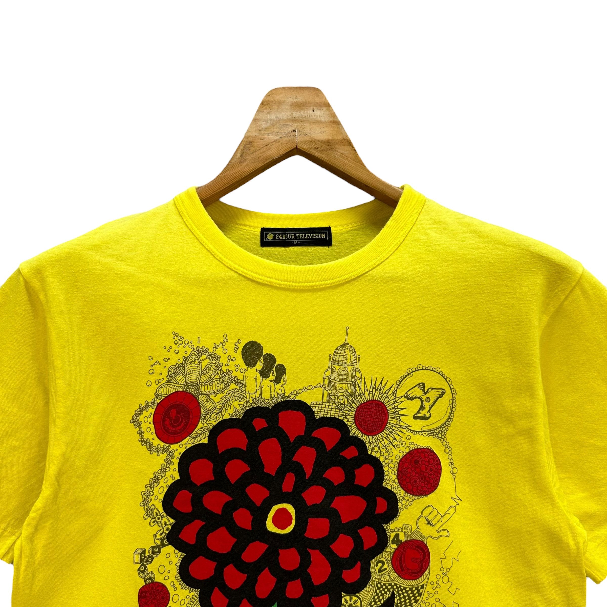 Vintage 90's 24 HOUR TELEVISION Love Flower Single Stitch T #A6-0146 Size US M / EU 48-50 / 2 - 2 Thumbnail