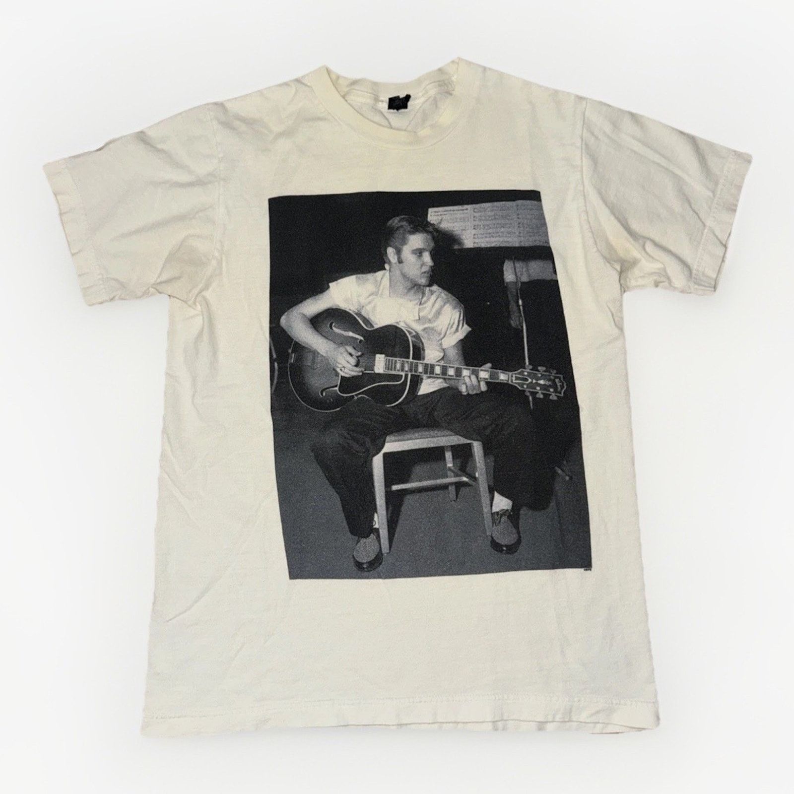 Band Tees × Vintage Vintag Elvis Presley T-Shirt White Medium 18x24 Band Tee Size US M / EU 48-50 / 2 - 1 Thumbnail