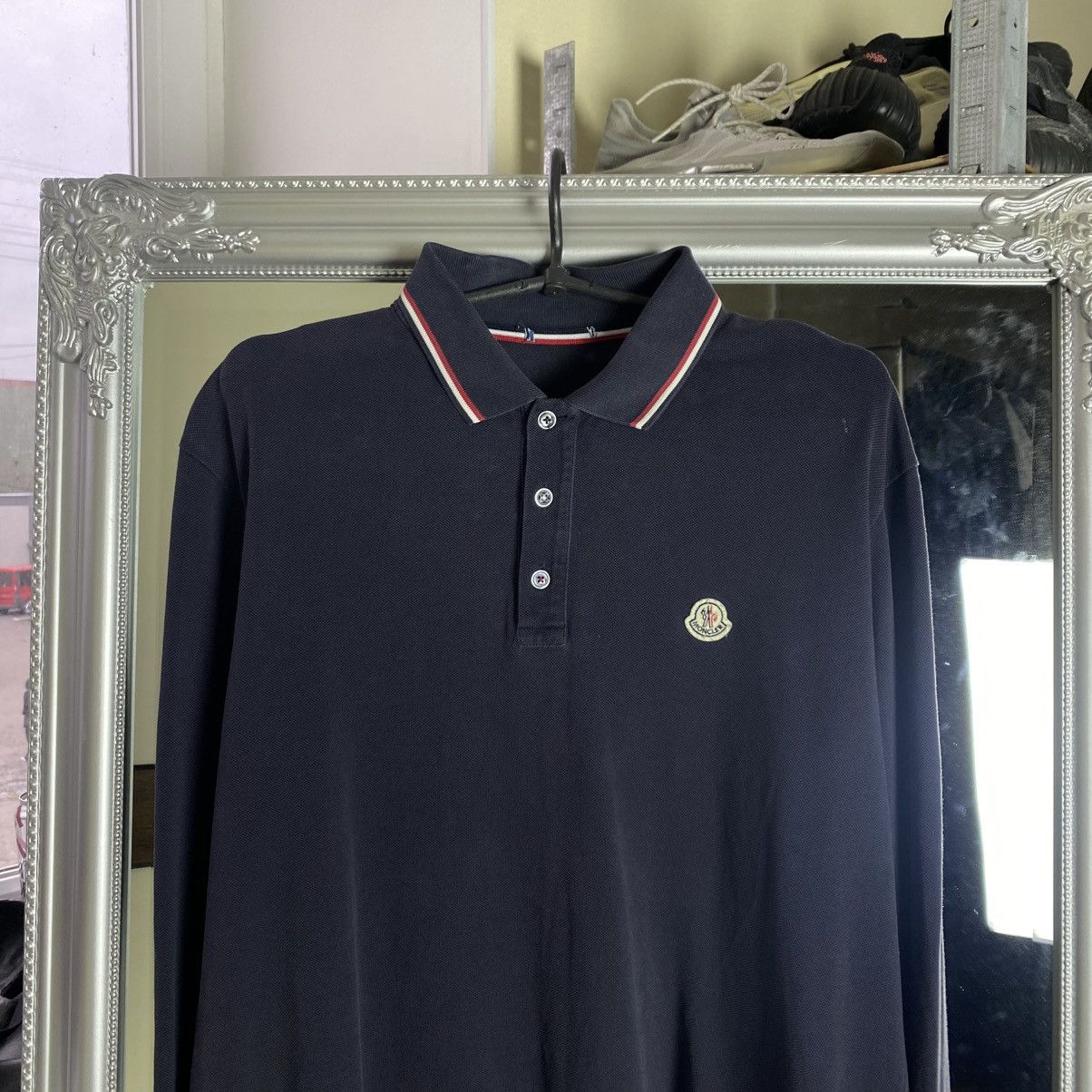 Moncler Moncler Polo Long Sleeve navy Size US L / EU 52-54 / 3 - 2 Thumbnail