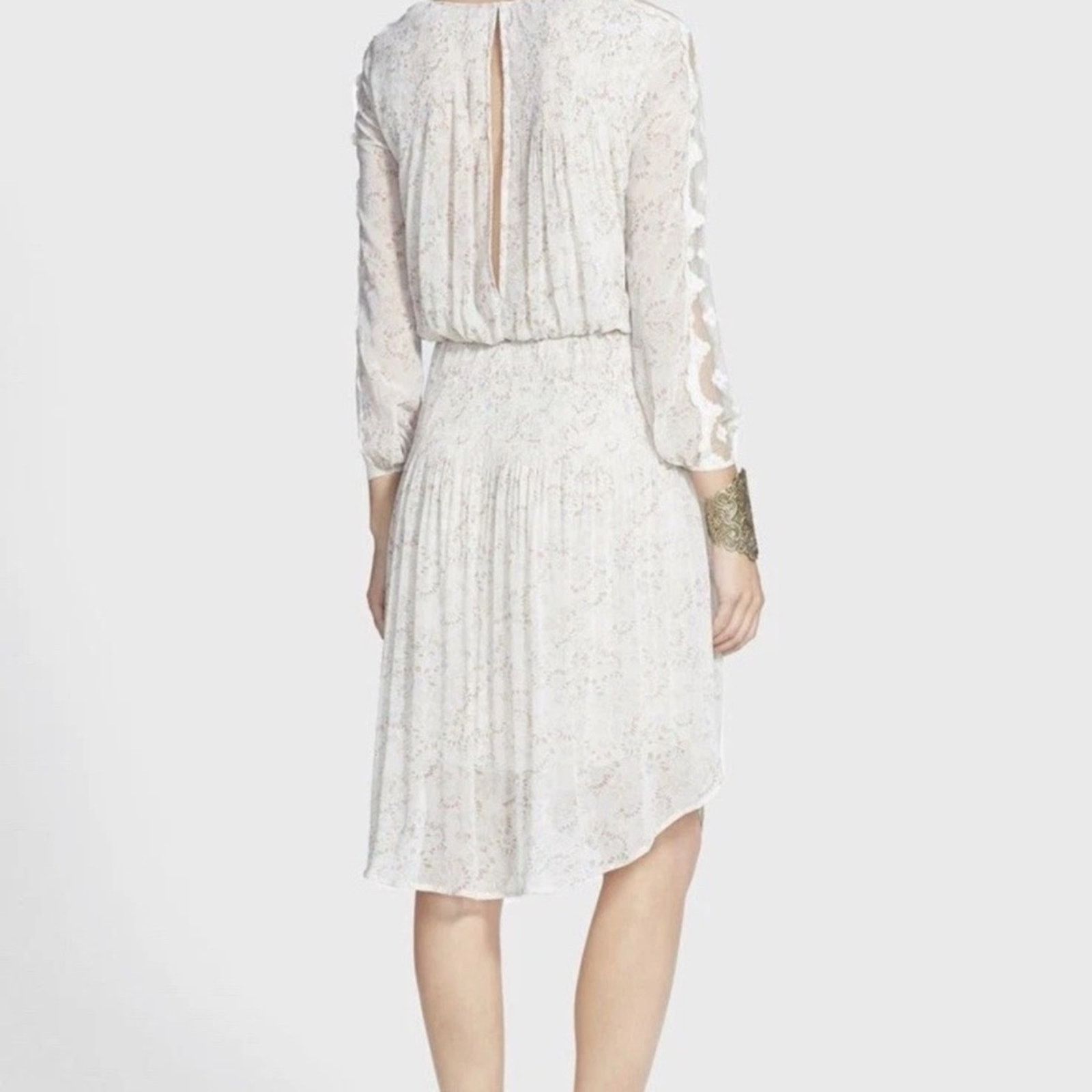 Free People Free People Floral Charolette Chiffon MidiDress Womens Small Size S / US 4 / IT 40 - 4 Thumbnail
