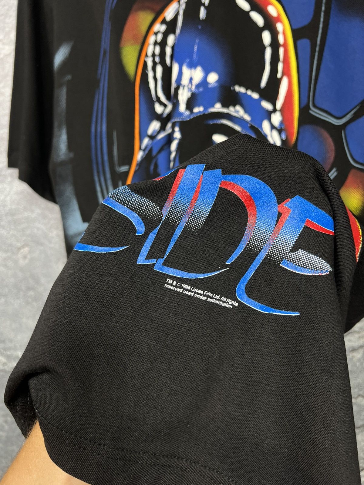 Star Wars Vintage 1996 Star Wars Official Dart Vader T-shirt Tee Size US L / EU 52-54 / 3 - 4 Thumbnail
