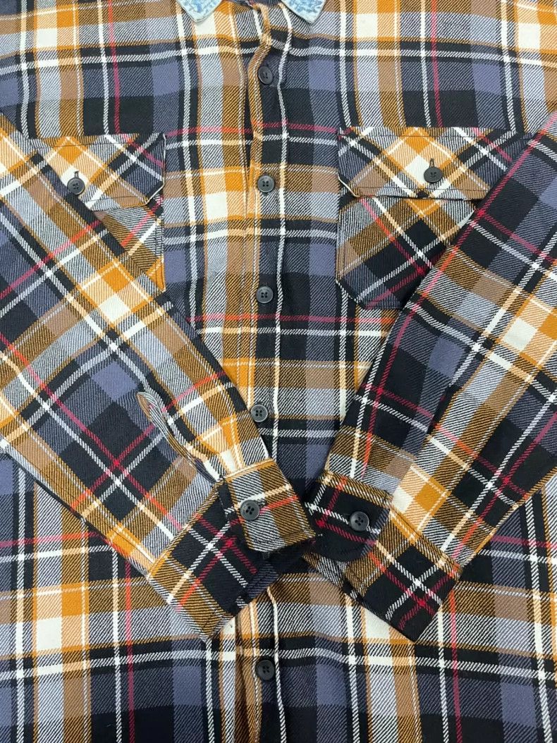 Fear of God Fear of God Yellow checkered denim collar shirt Size US M / EU 48-50 / 2 - 4 Thumbnail