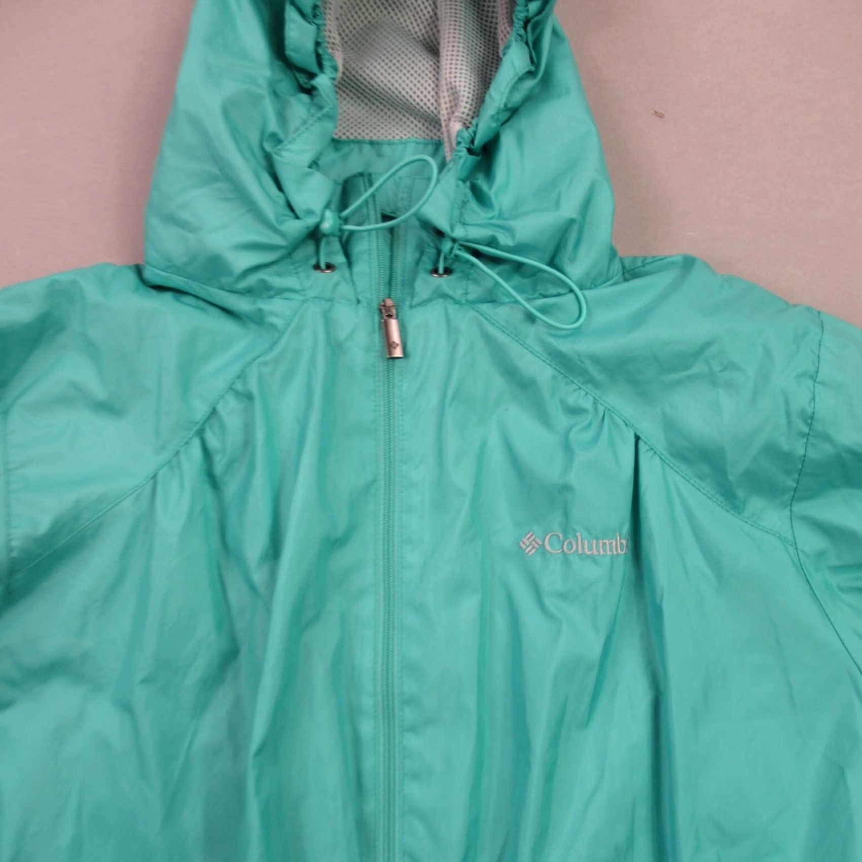 Vintage Columbia Jacket Womens Large Green Full Zip Hooded Long Sleeve Outdoors Size L / US 10 / IT 46 - 2 Thumbnail