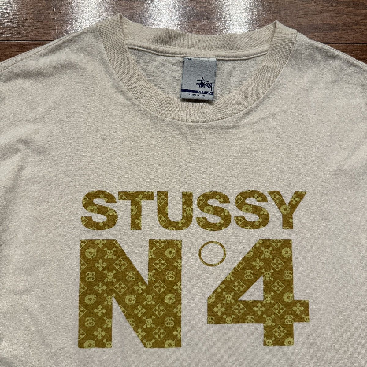 Stussy Vintage Stussy No 4 Monogram Tshirt Size:M Size US M / EU 48-50 / 2 - 2 Thumbnail