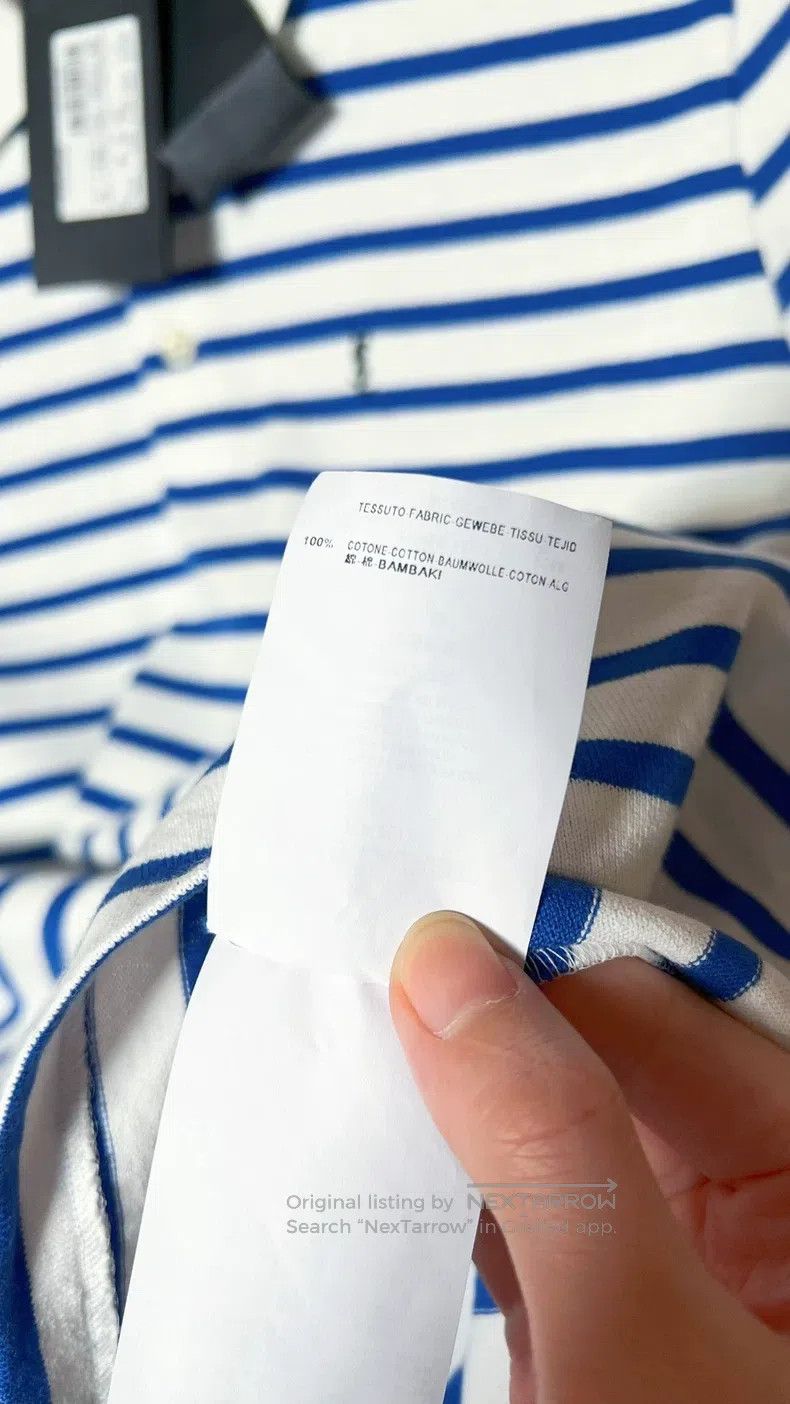 Saint Laurent Paris Saint Laurent Paris Men's Striped Polo Short Sleeve T-Shir Size US S / EU 44-46 / 1 - 7 Thumbnail