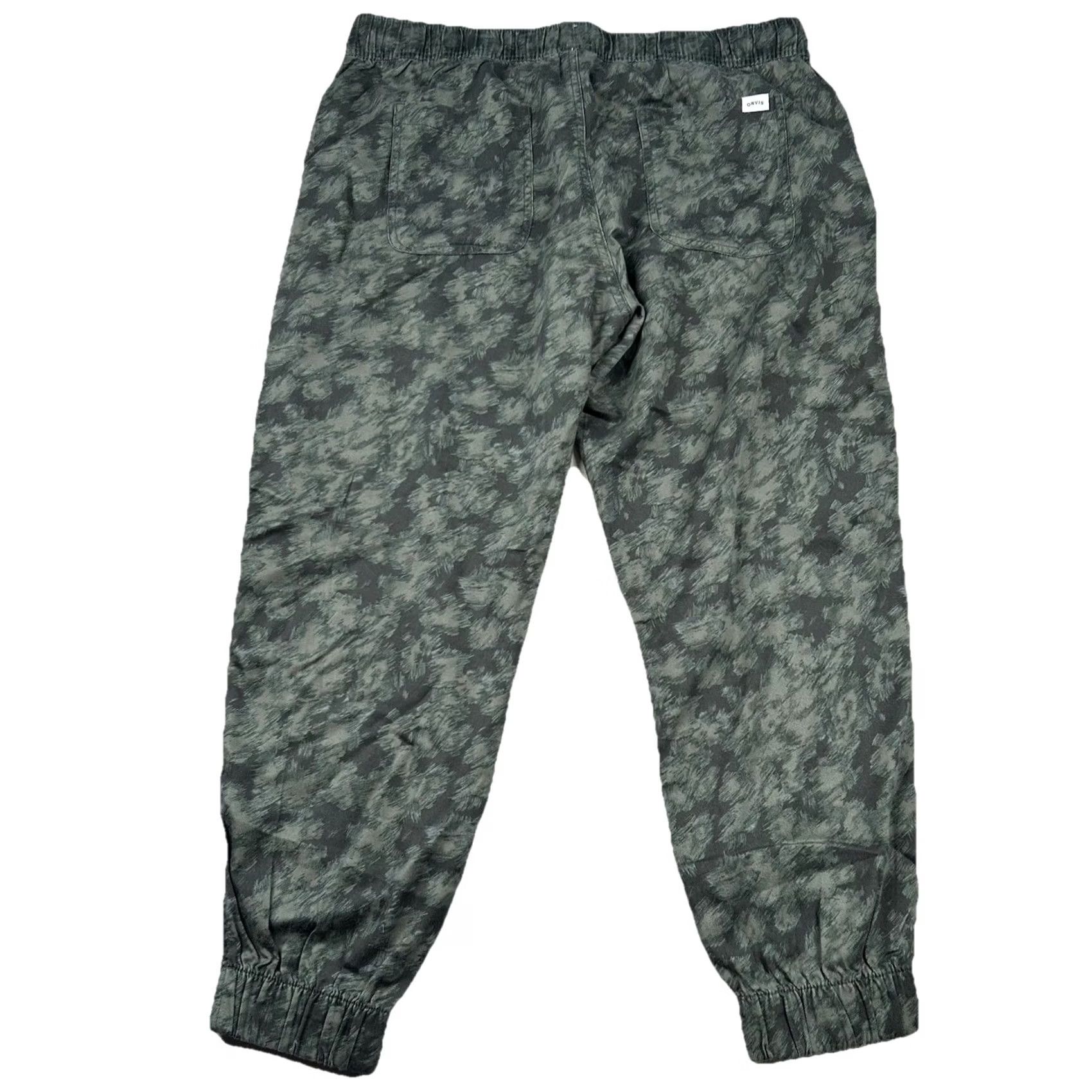 Orvis Orvis Pants Mens L Camouflage Camo Jogger Lyocell 34x27 Ankle Tapered Leg Belt Drawstring Size US 33 - 2 Thumbnail