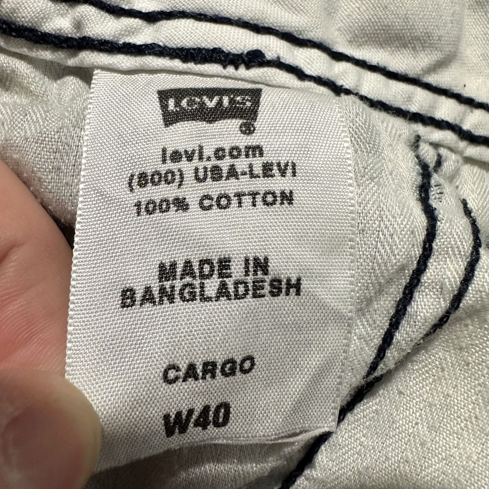 Levi's Levi's Shorts Cargo Plaid Blue Relaxed Men 40 Inseam 11" Rise 14" Front Flat Pocket Logo Outdoor Hip Hop Casual Size US 40 / EU 56 - 4 Thumbnail