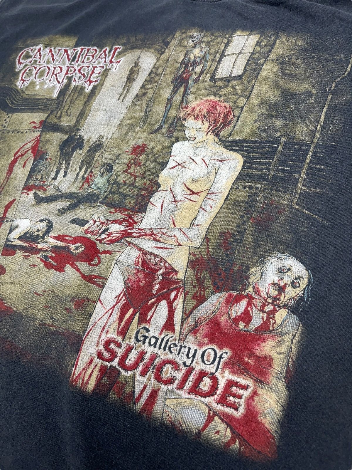Band Tees × Vintage Vintage 00s Cannibal Corpse Gallery of Suicide T-shirt Size US XL / EU 56 / 4 - 5 Thumbnail